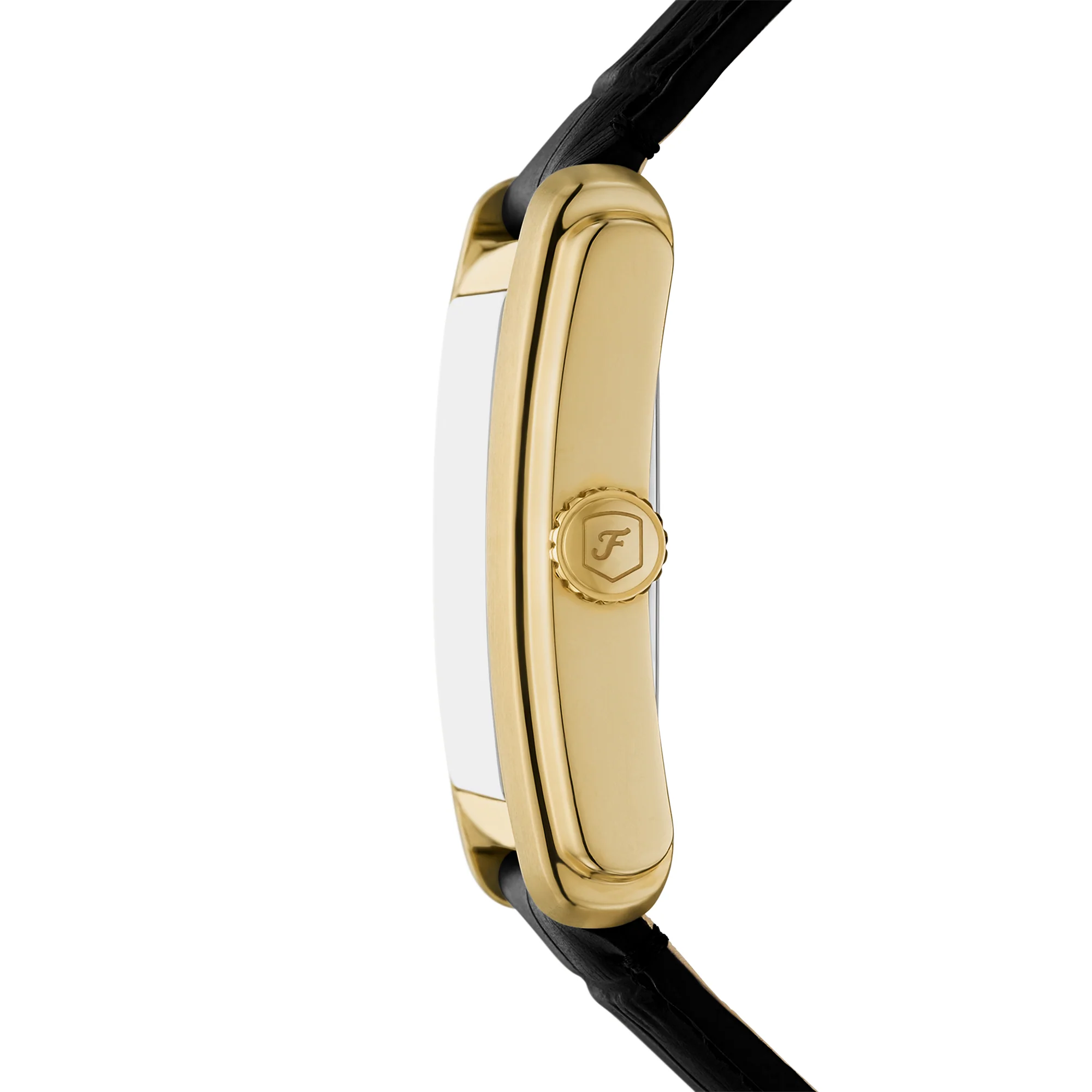 Carraway Three-Hand Black Croco Leather Watch - Image 2