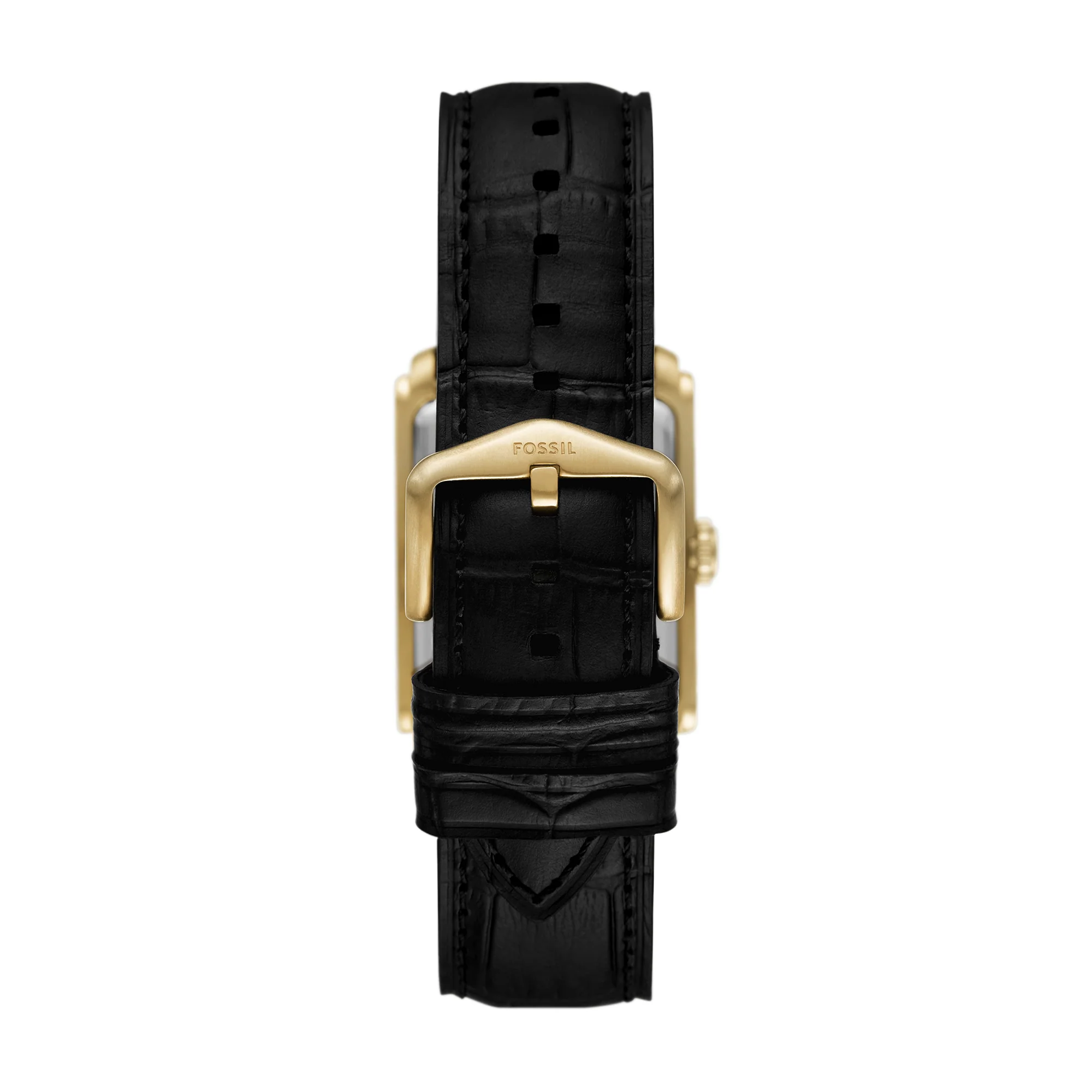 Carraway Three-Hand Black Croco Leather Watch - Image 3