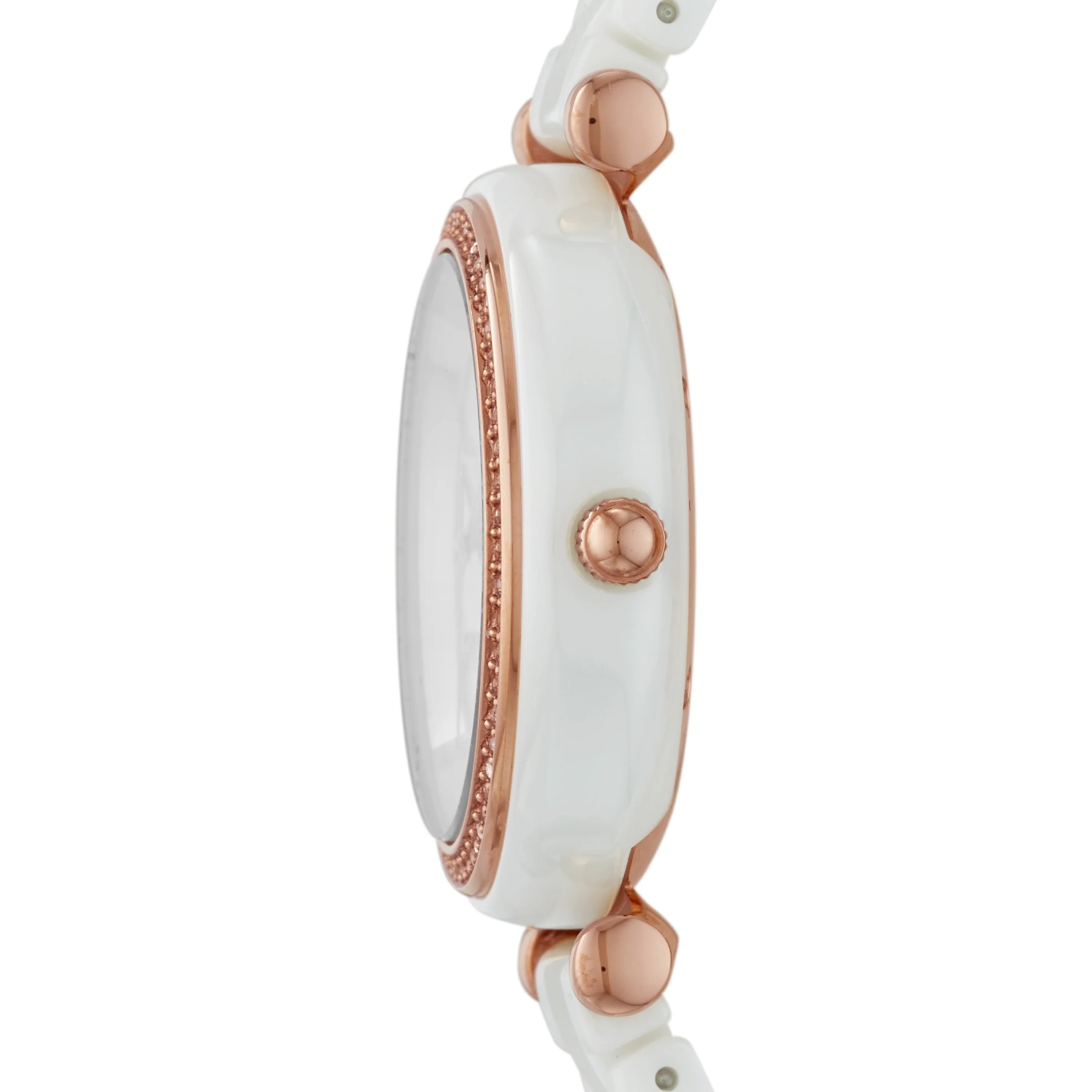 Carlie Mini Three-Hand White Ceramic Watch - Image 2