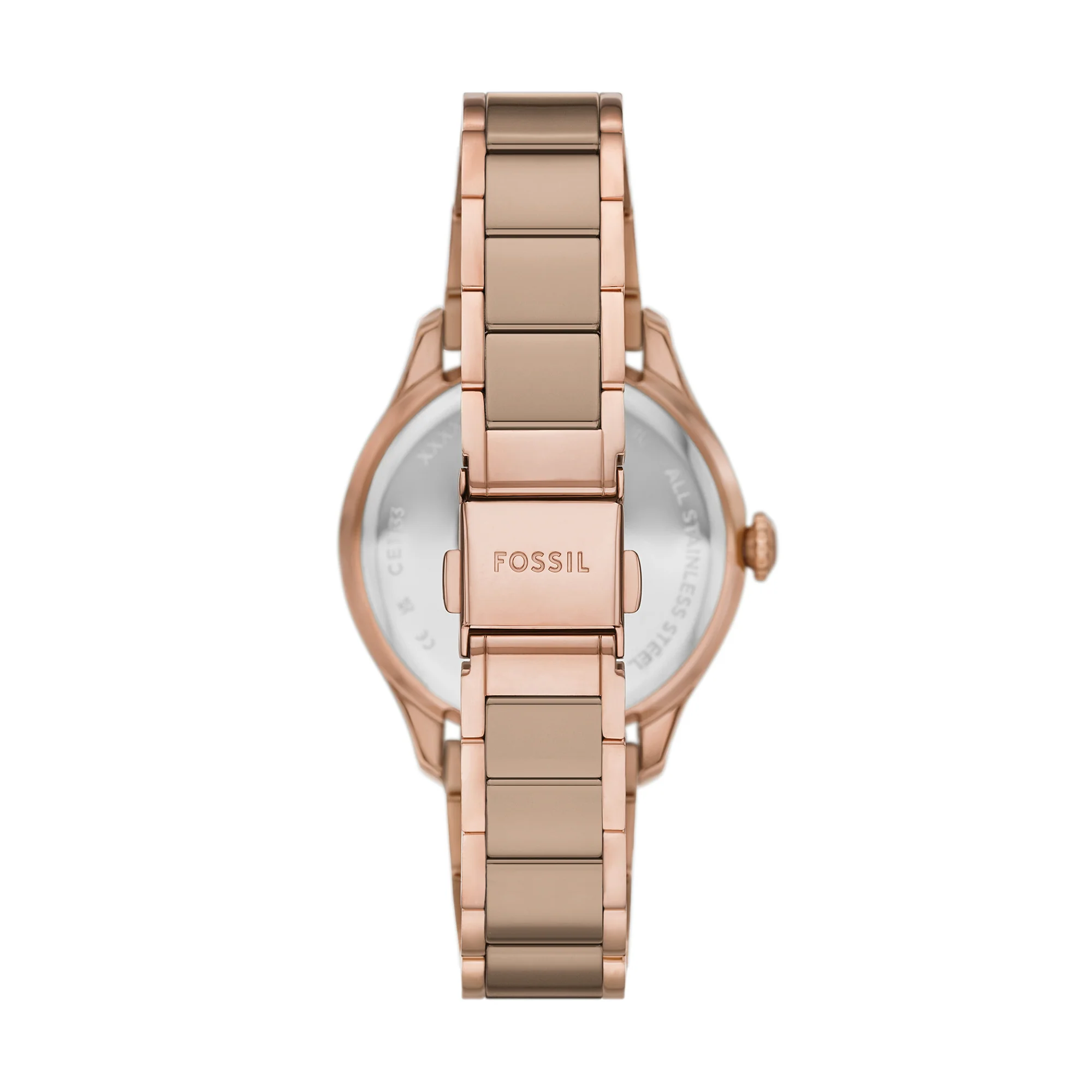 Gilmore Three-Hand Date Rose Gold-Tone and Brown Ceramic Watch - Image 3