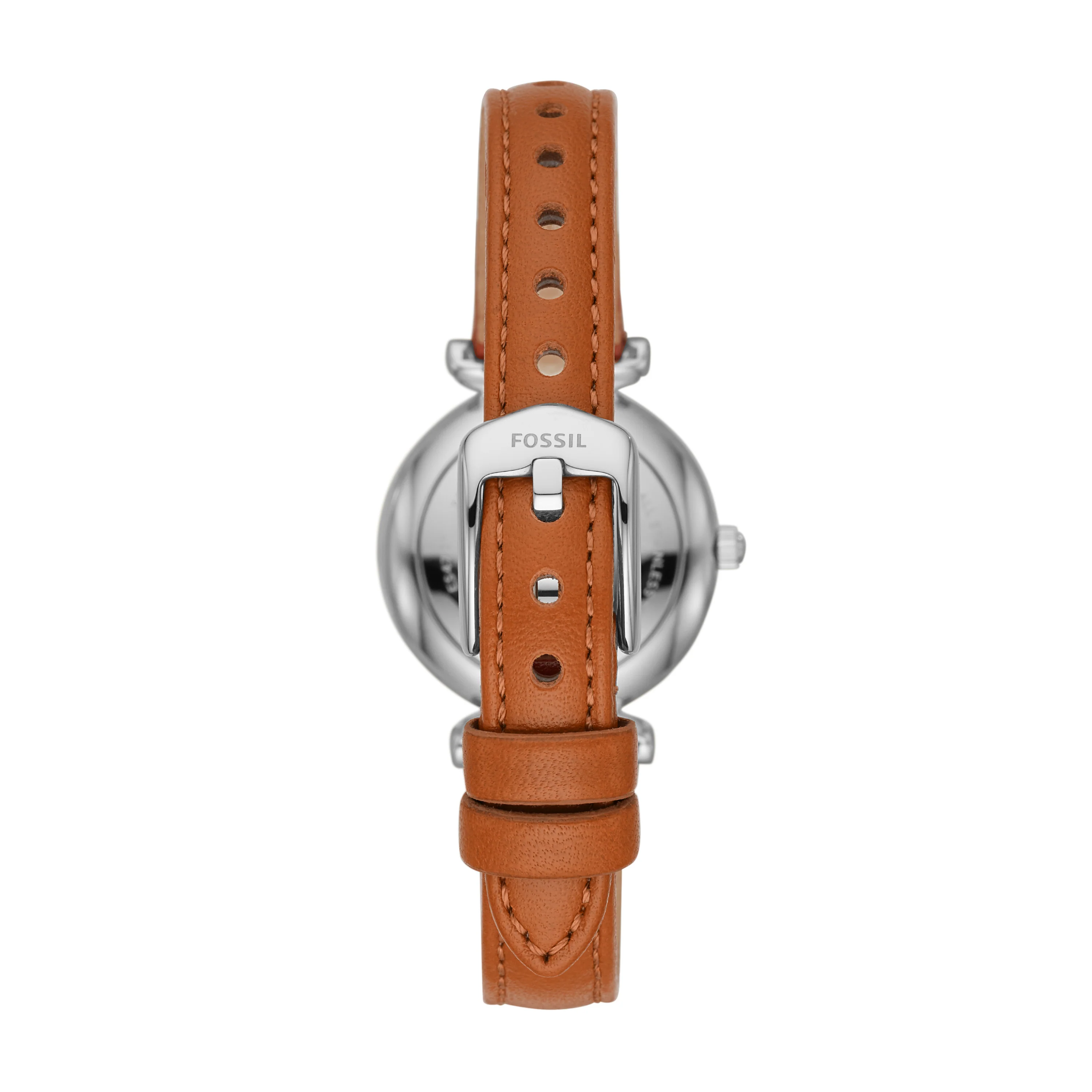 Carlie Mini Three-Hand Tan Leather Watch - Image 3