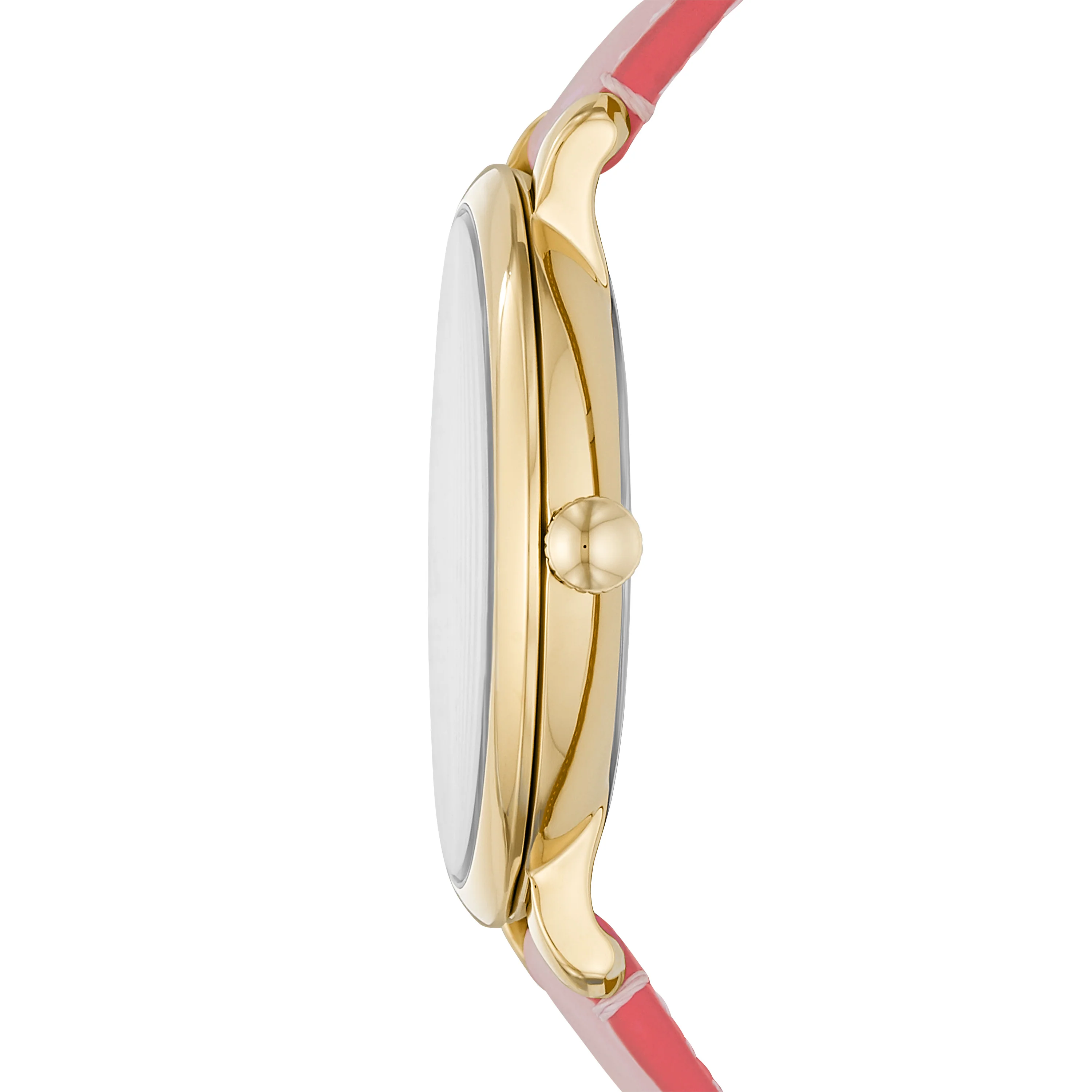 Jacqueline Three-Hand Date Light Pink Leather Watch and Bracelet Set - Image 2