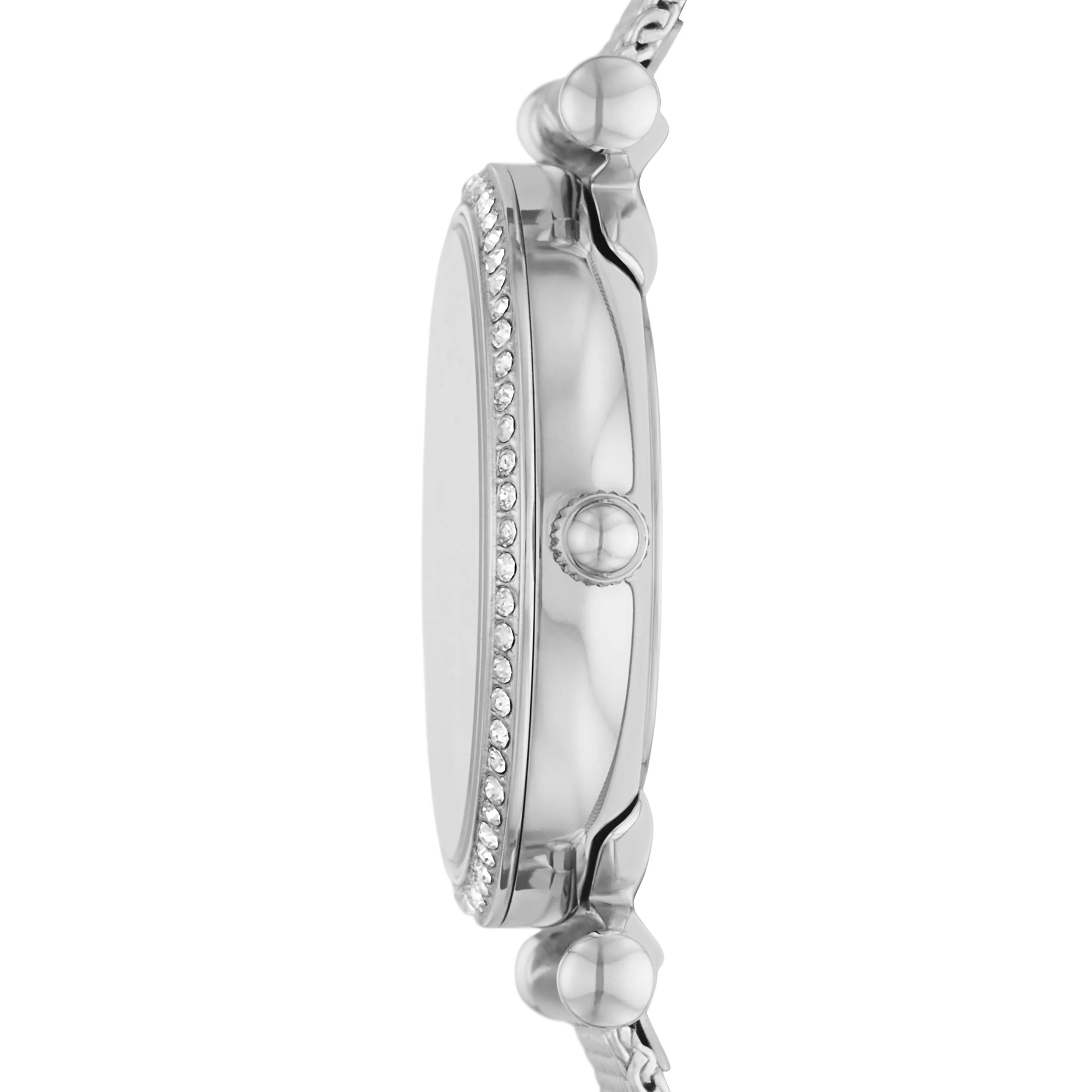 Carlie Mini Three-Hand Stainless Steel Mesh Watch - Image 2