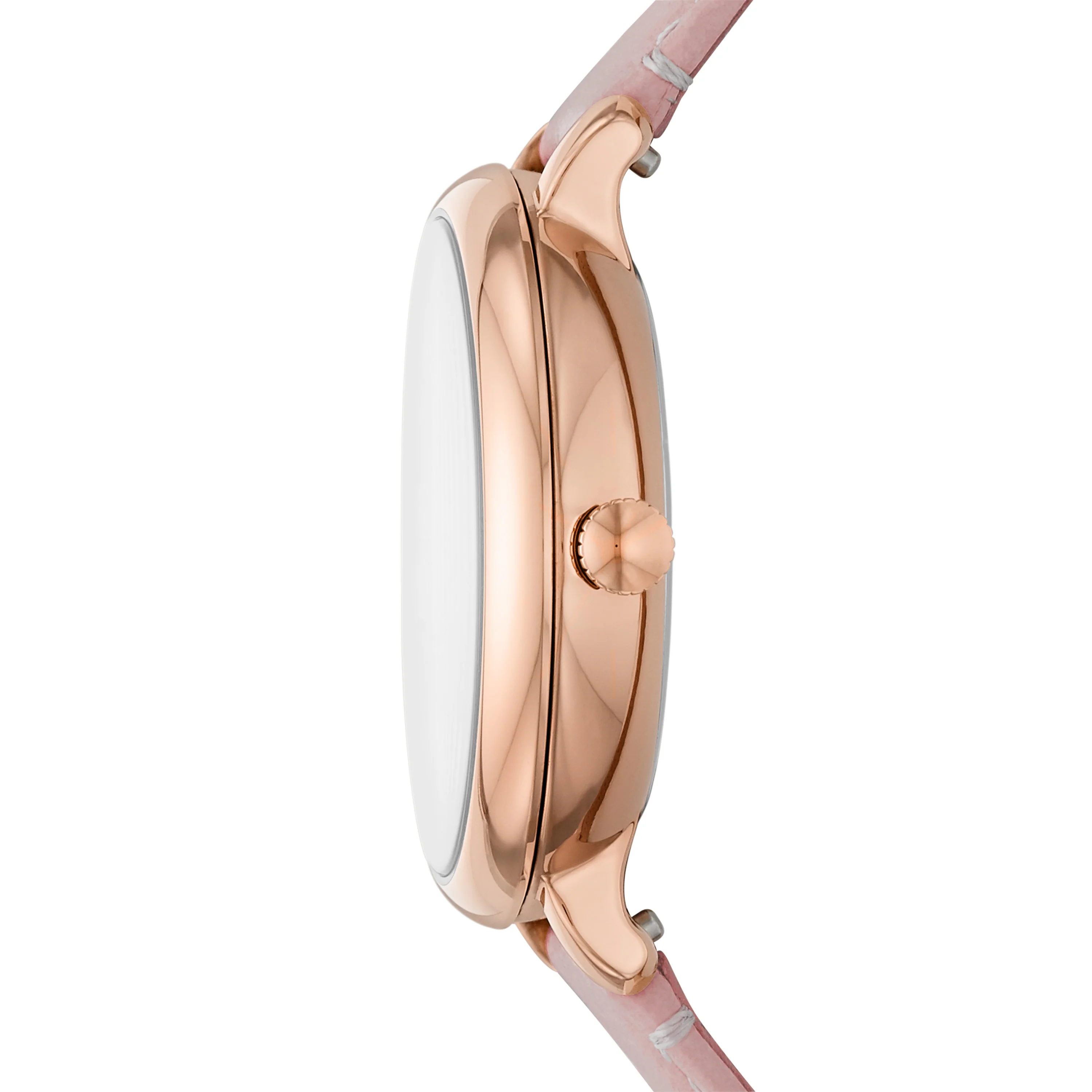 Jacqueline Solar-Powered Pink Leather Watch - Image 2