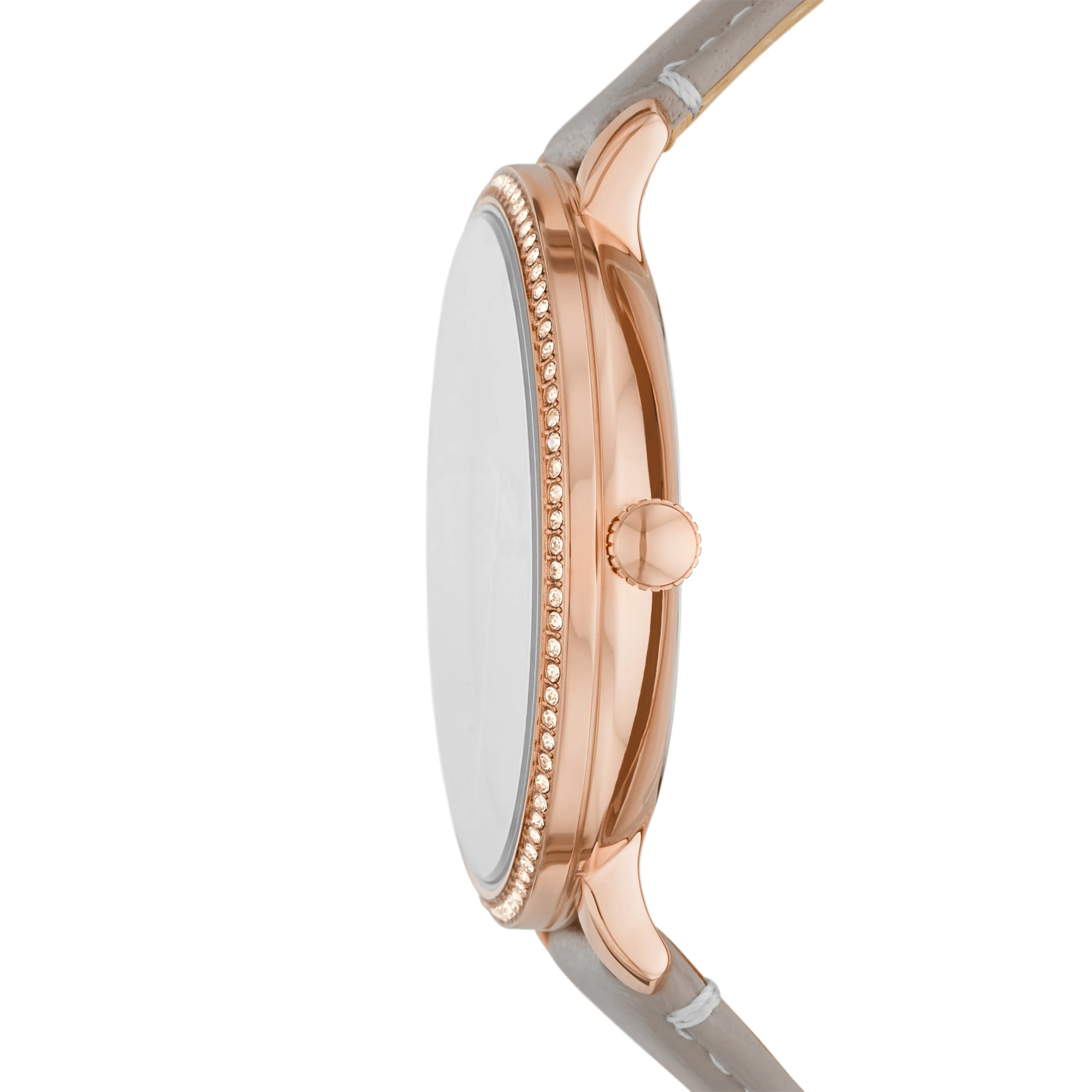 Jacqueline Multifunction Gray Leather Watch - Image 2