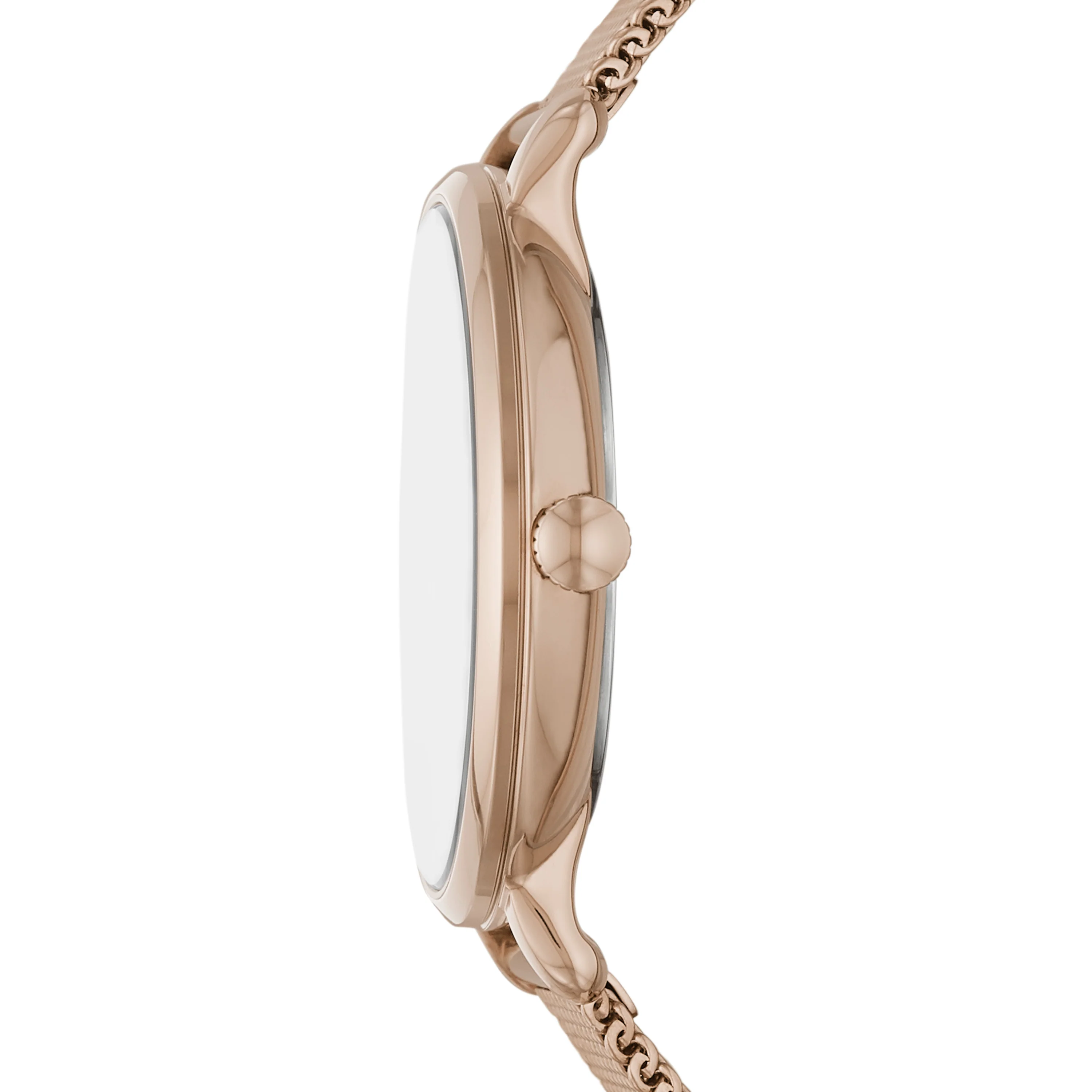 Jacqueline Three-Hand Salted Caramel Stainless Steel Mesh Watch - Image 2