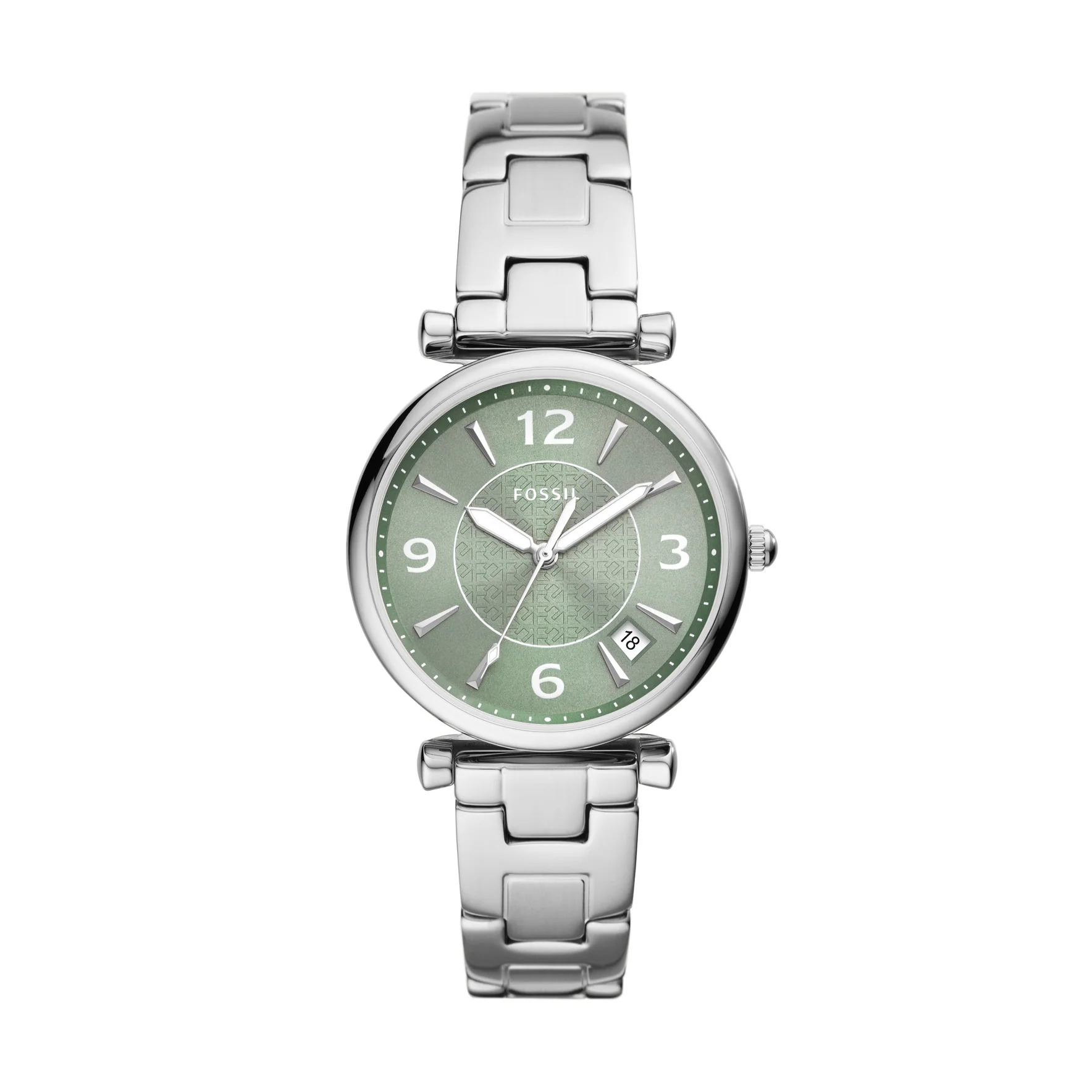 Carlie Three-Hand Date Stainless Steel Watch