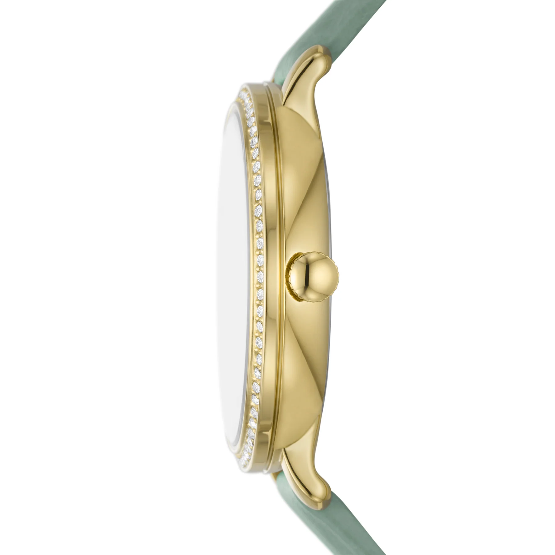 Jacqueline Sun Moon Multifunction Green Eco Leather Watch - Image 3
