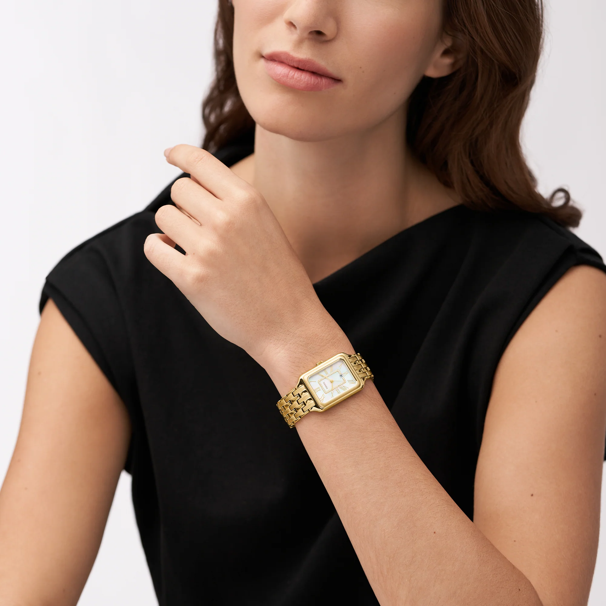 Raquel Three-Hand Date Gold-Tone Stainless Steel Watch - Image 4