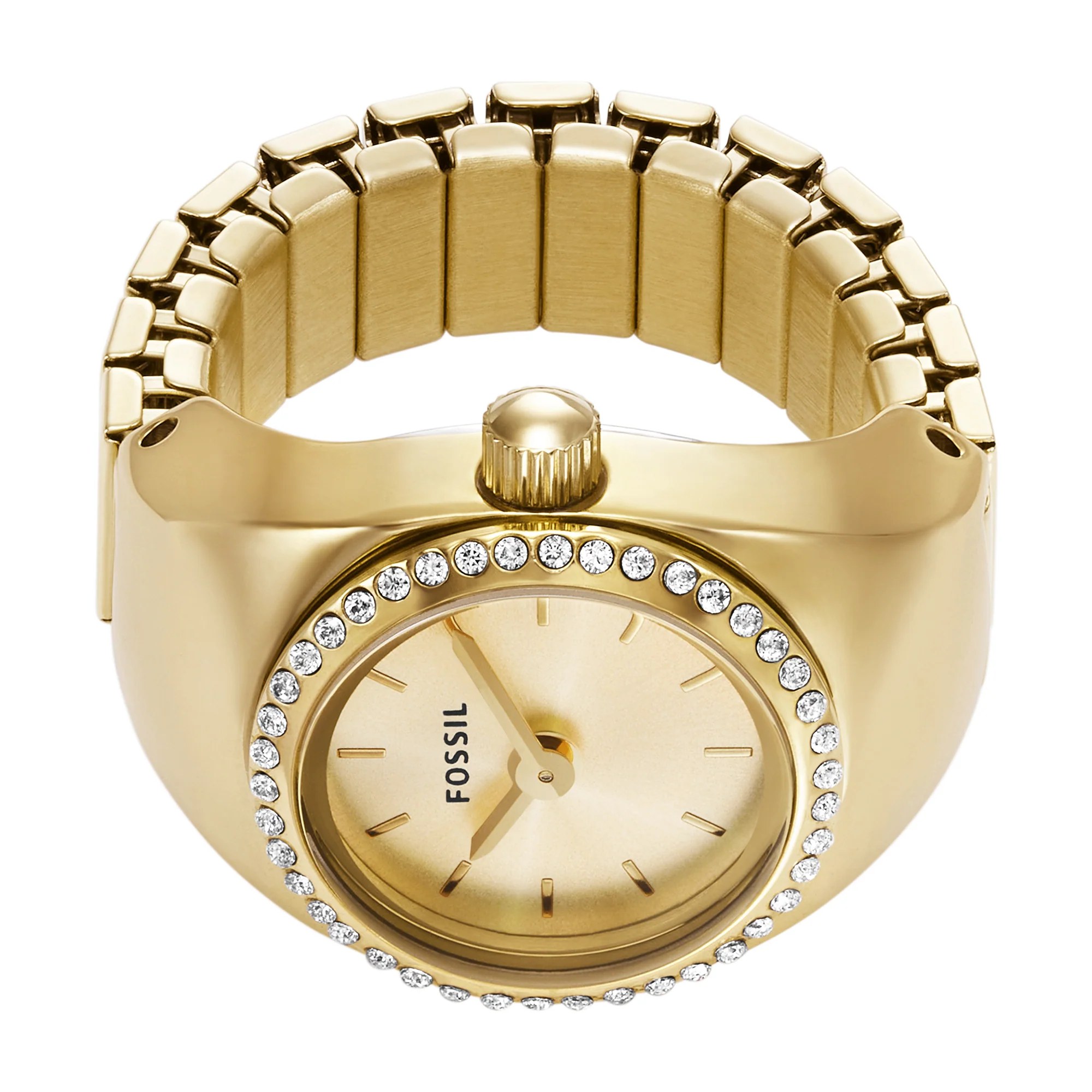 Watch Ring Two-Hand Gold-Tone Stainless Steel - Image 3