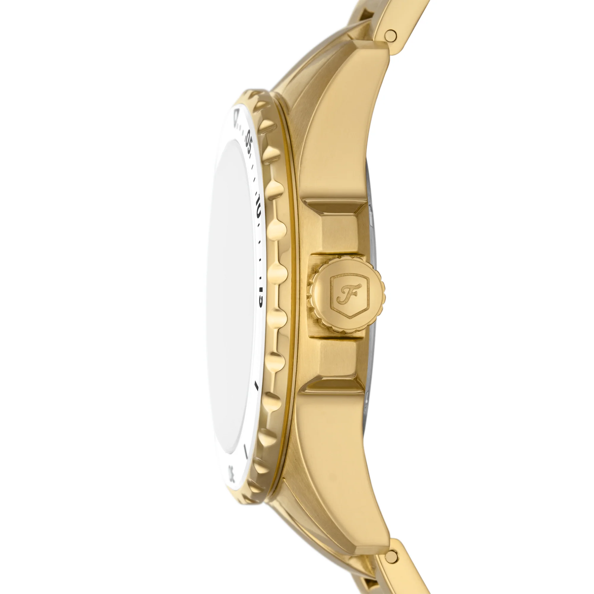 Fossil Blue Dive Three-Hand Gold-Tone Stainless Steel Watch - Image 2