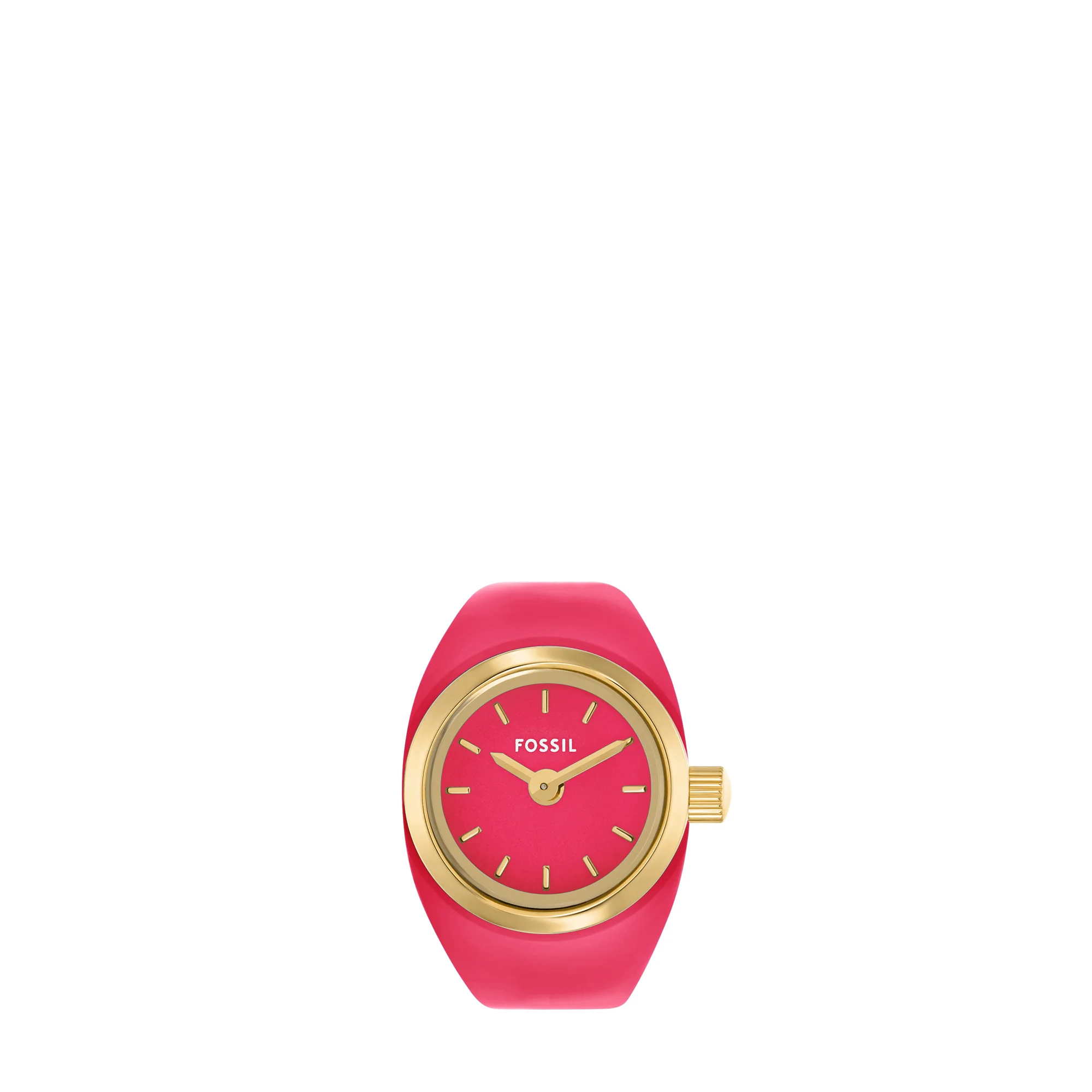 Watch Ring Two-Hand Pink Stainless Steel - Image 4