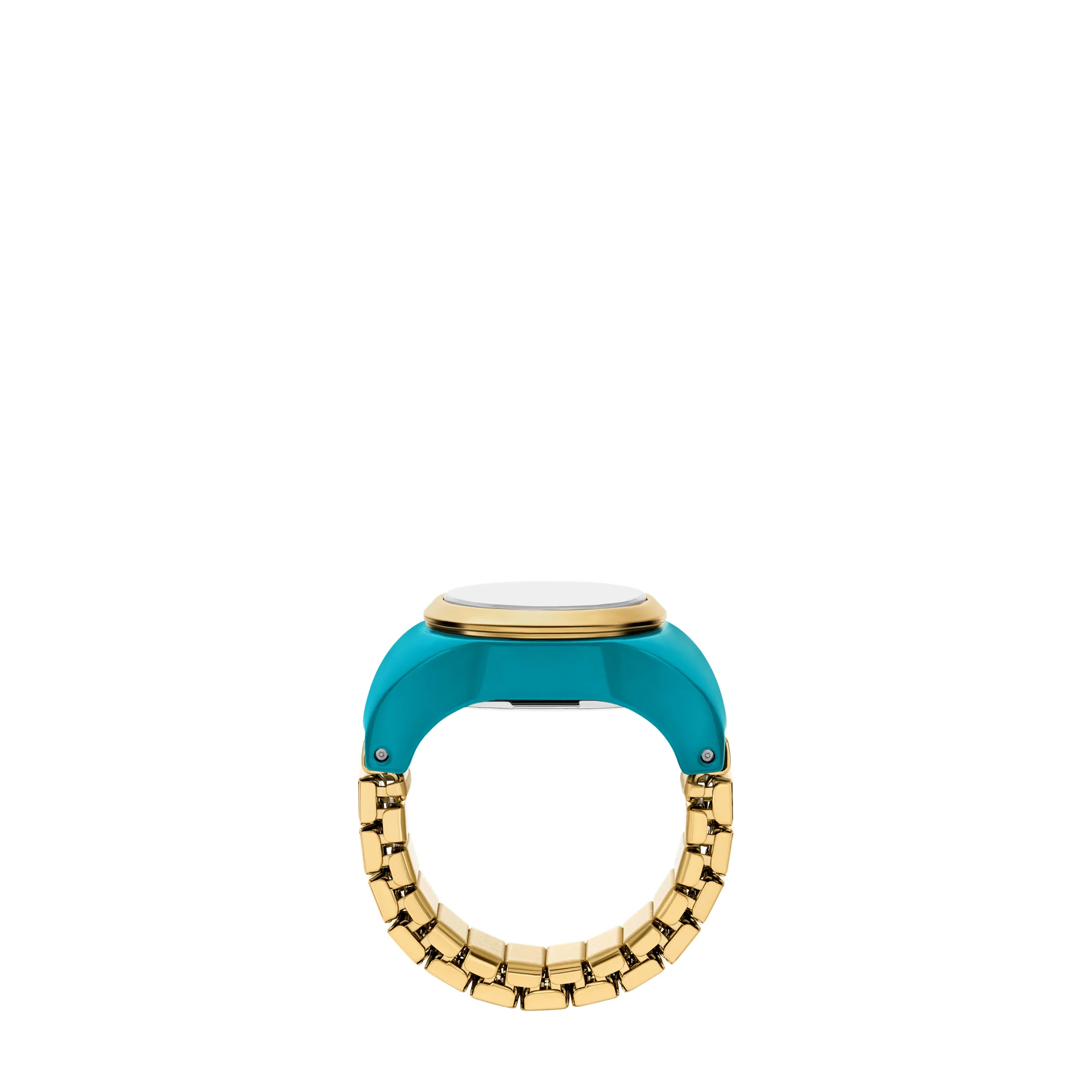 Watch Ring Two-Hand Gold-Tone Stainless Steel - Image 3