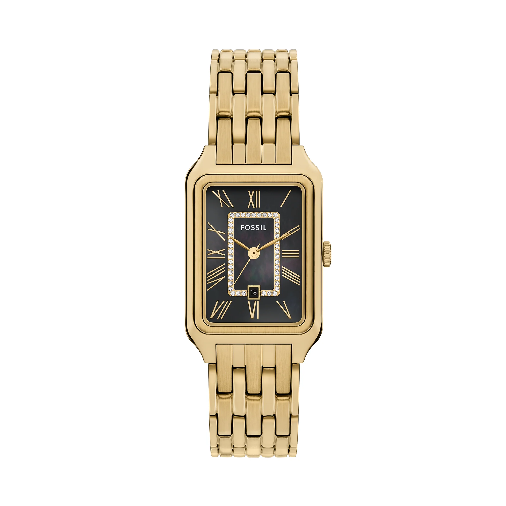 Raquel Three-Hand Date Gold-Tone Stainless Steel Watch