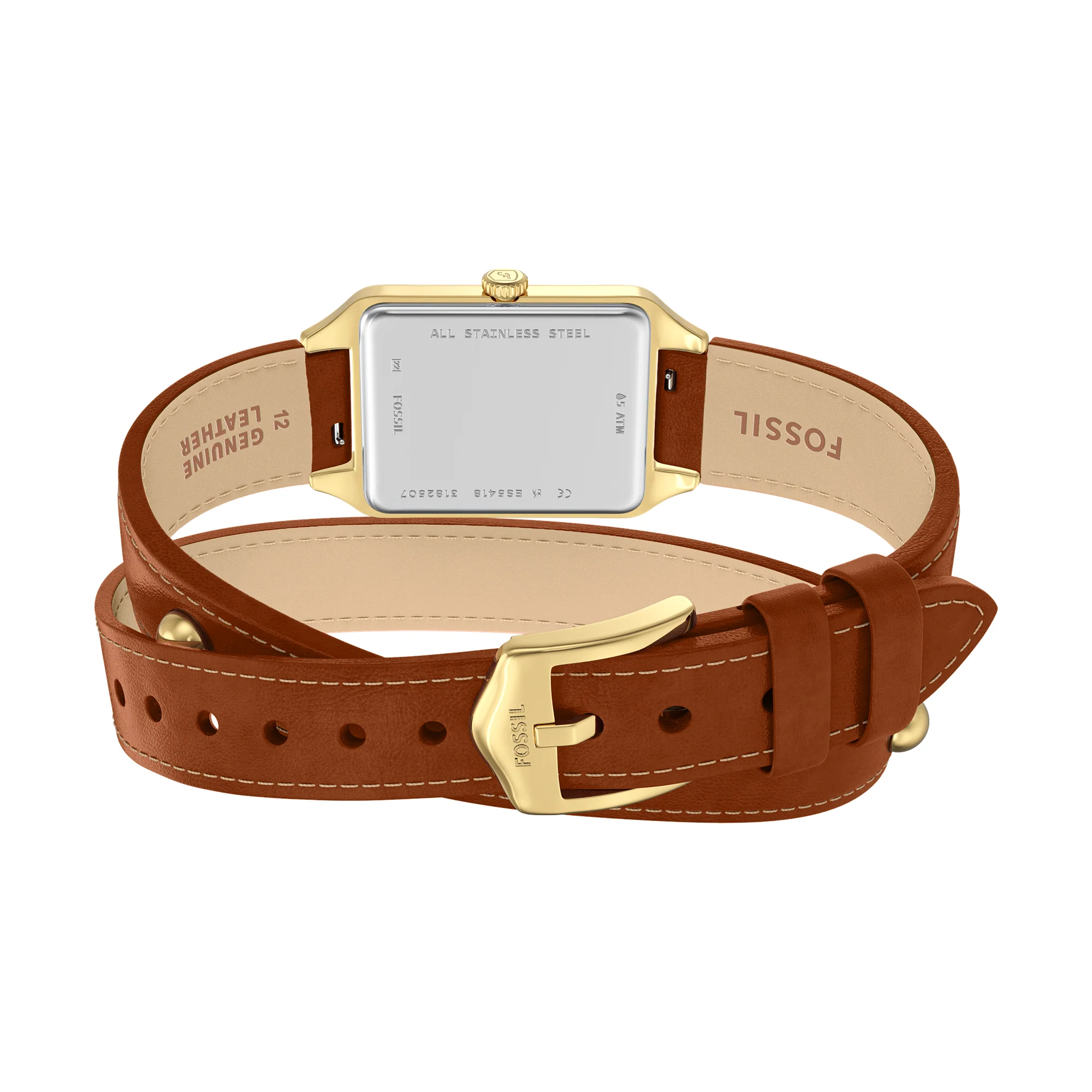 Raquel Three-Hand Date Brown Leather Watch - Image 3