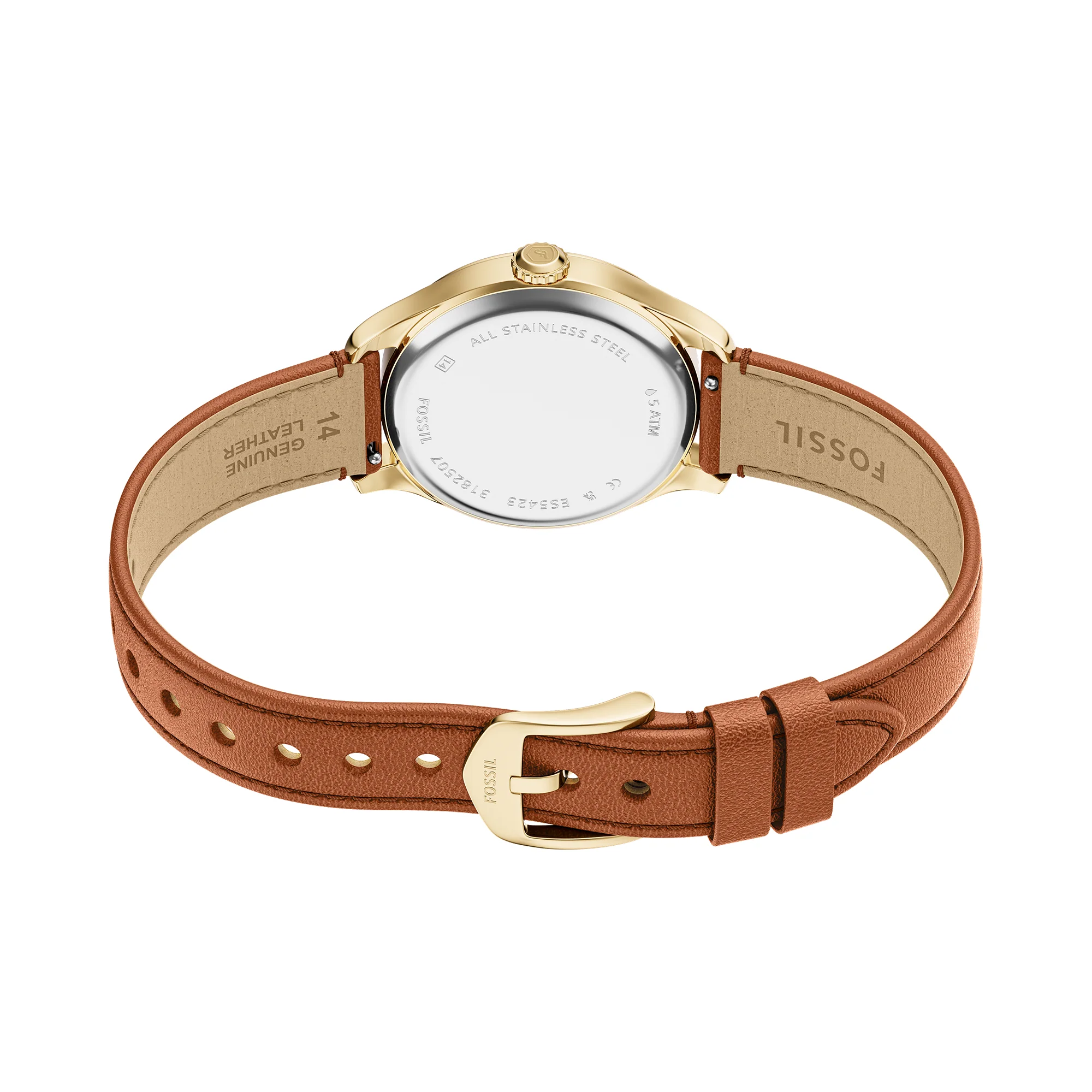Gilmore Three-Hand Brown Leather Watch - Image 3