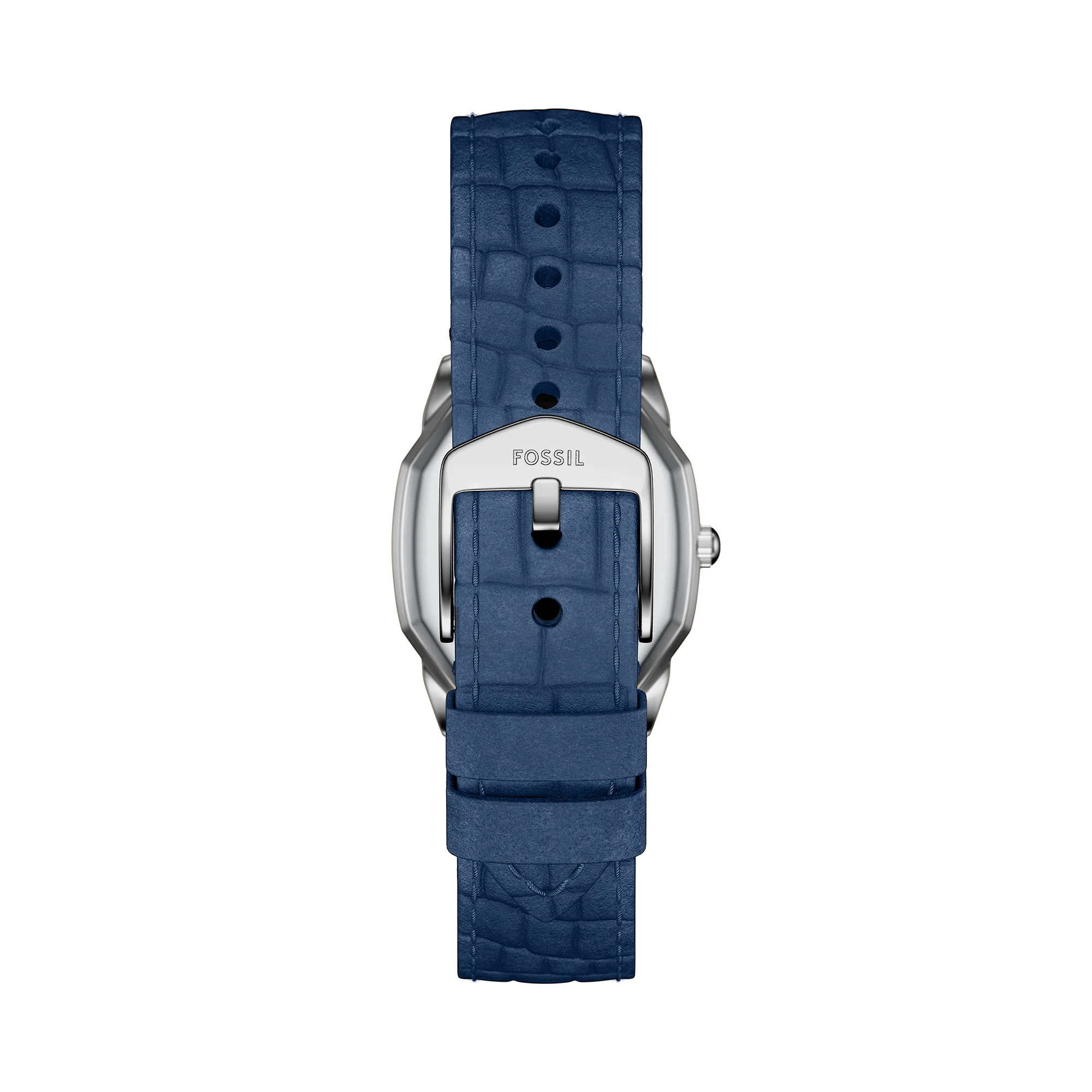 Harlow Three-Hand Navy Croco Leather Watch - Image 3