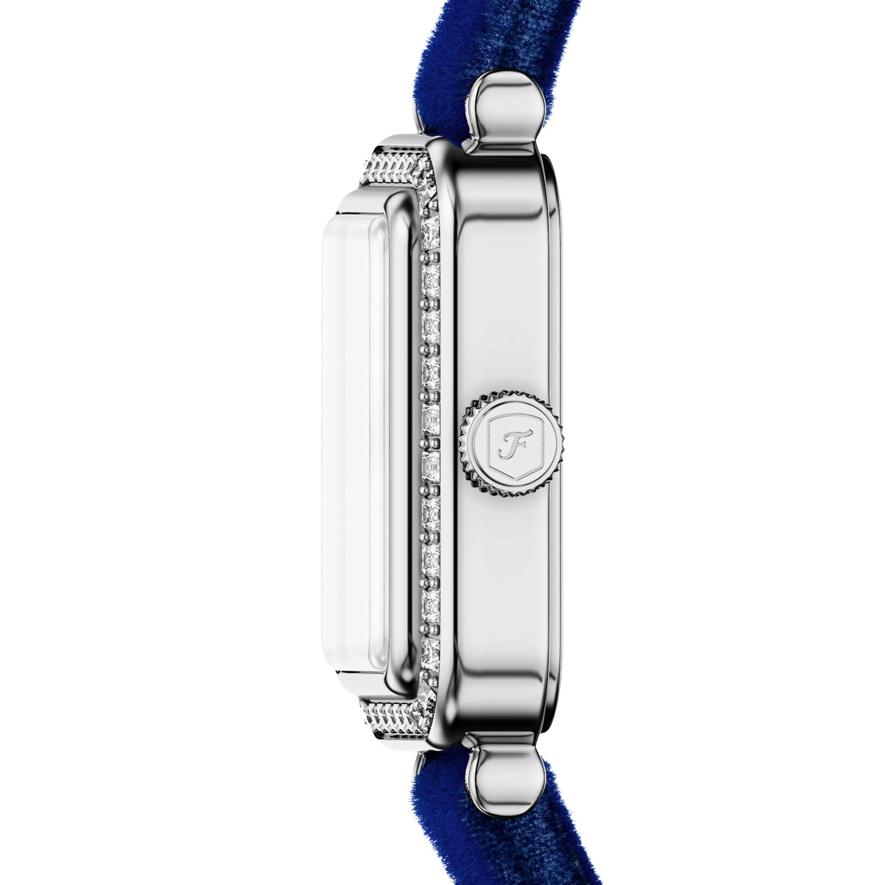 Raquel Two-Hand Blue Velvet Watch - Image 3