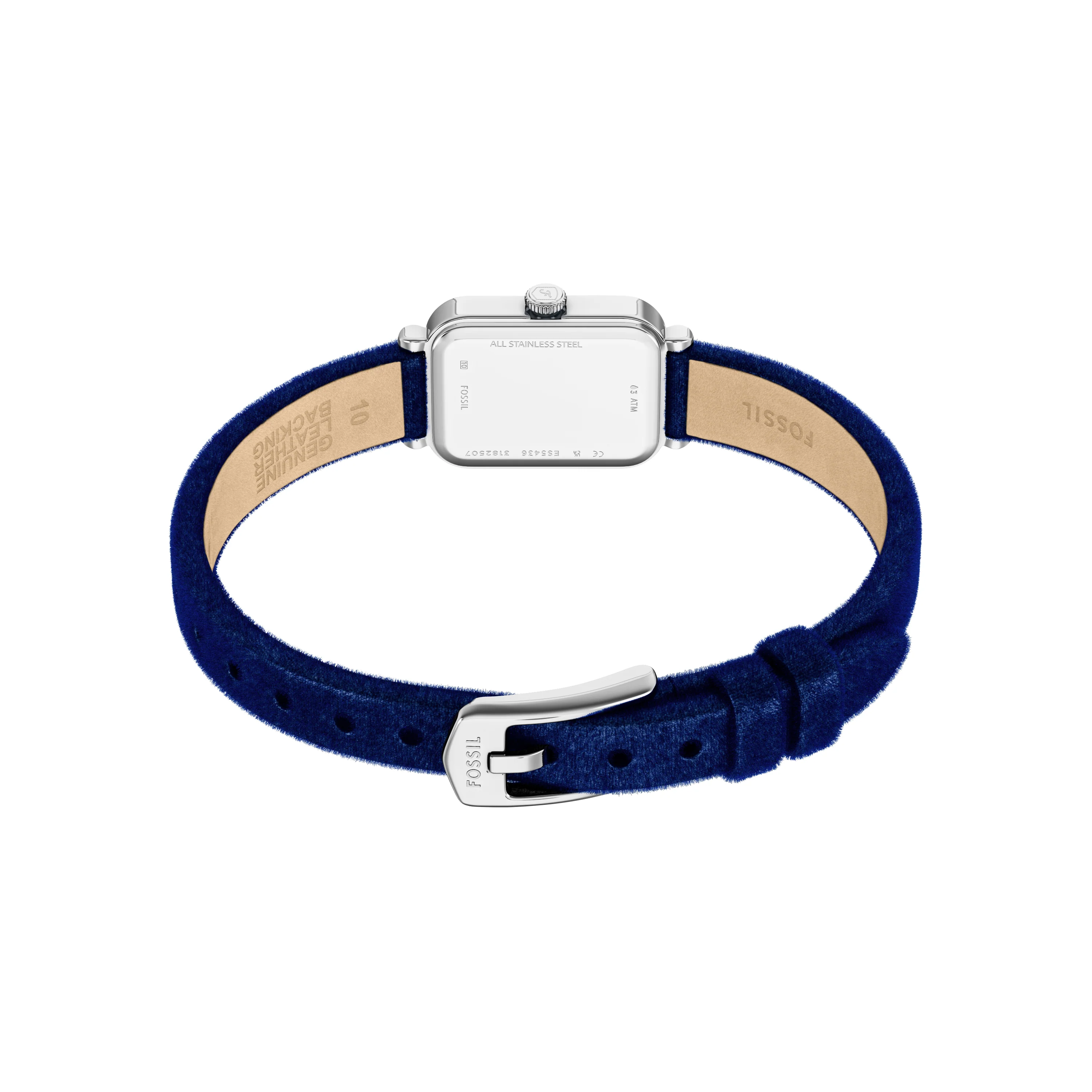 Raquel Two-Hand Blue Velvet Watch - Image 5