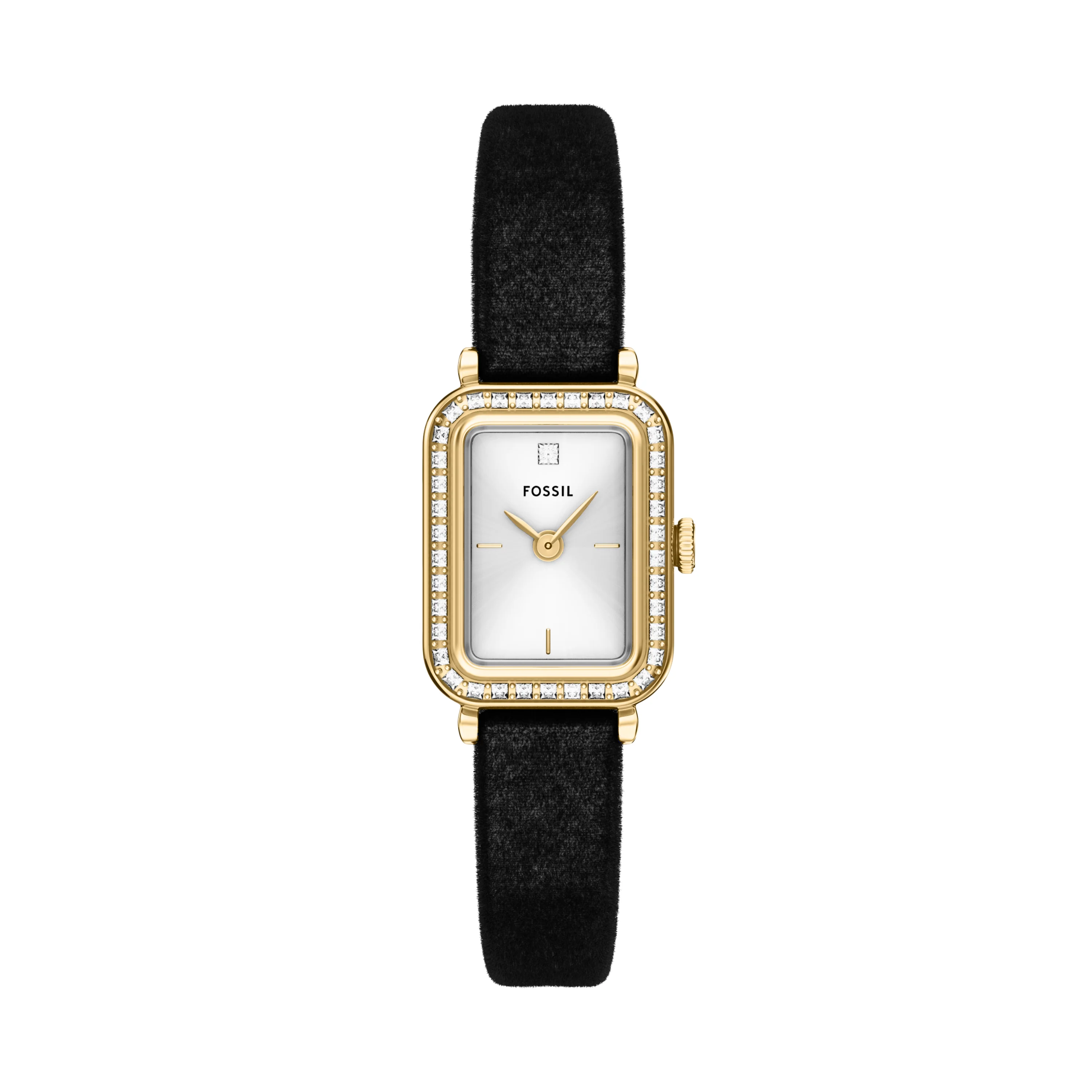 Raquel Two-Hand Black Velvet Watch
