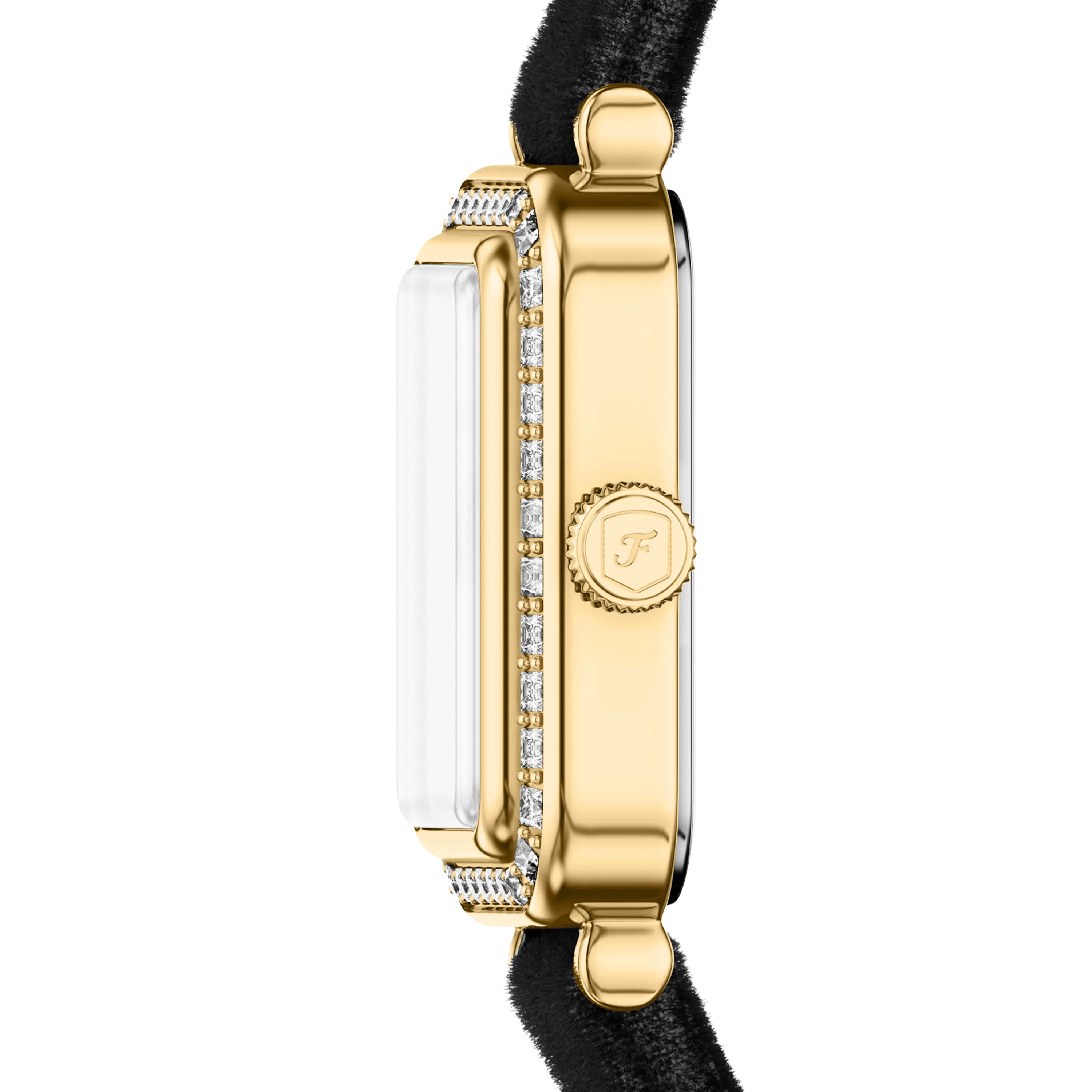 Raquel Two-Hand Black Velvet Watch - Image 3