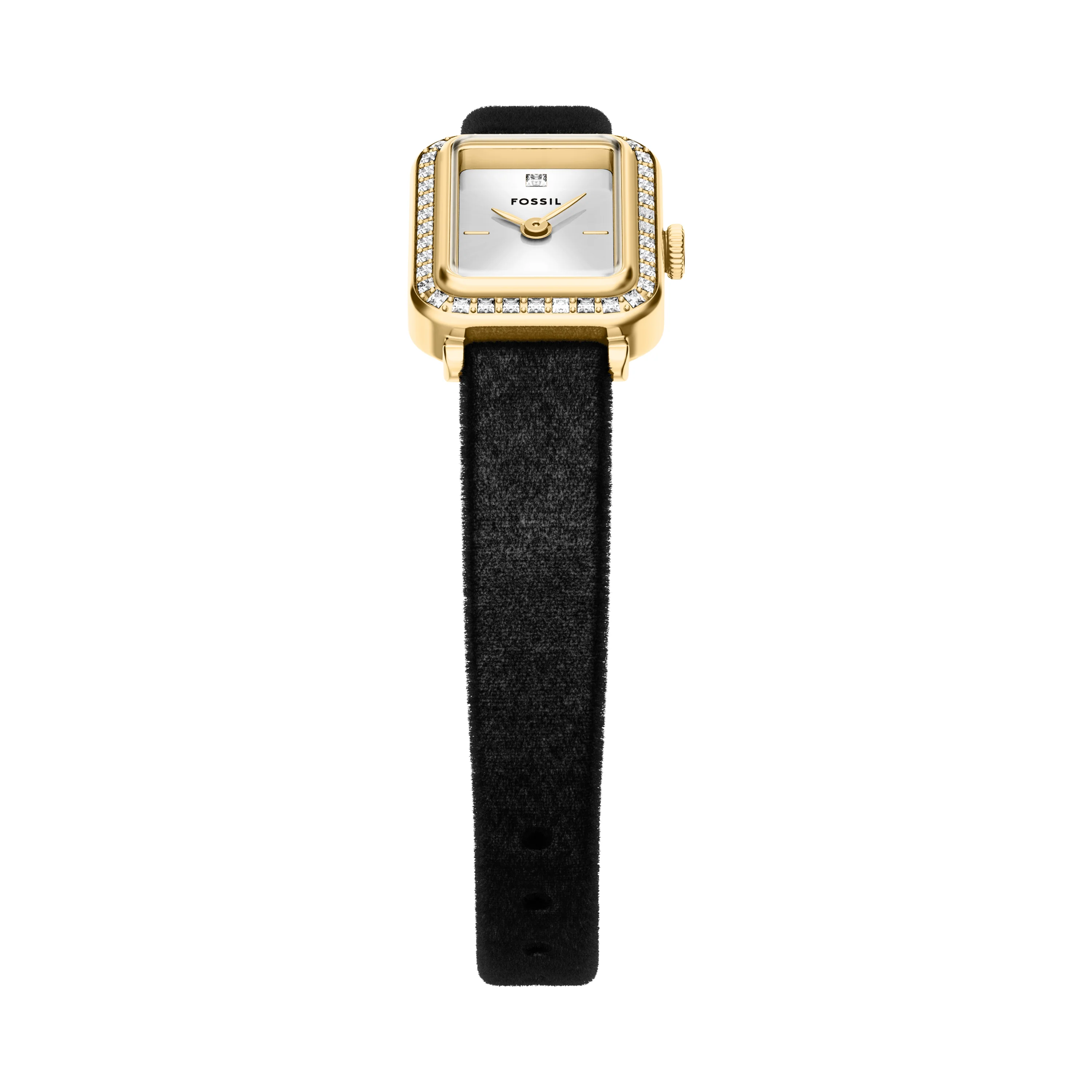 Raquel Two-Hand Black Velvet Watch - Image 4