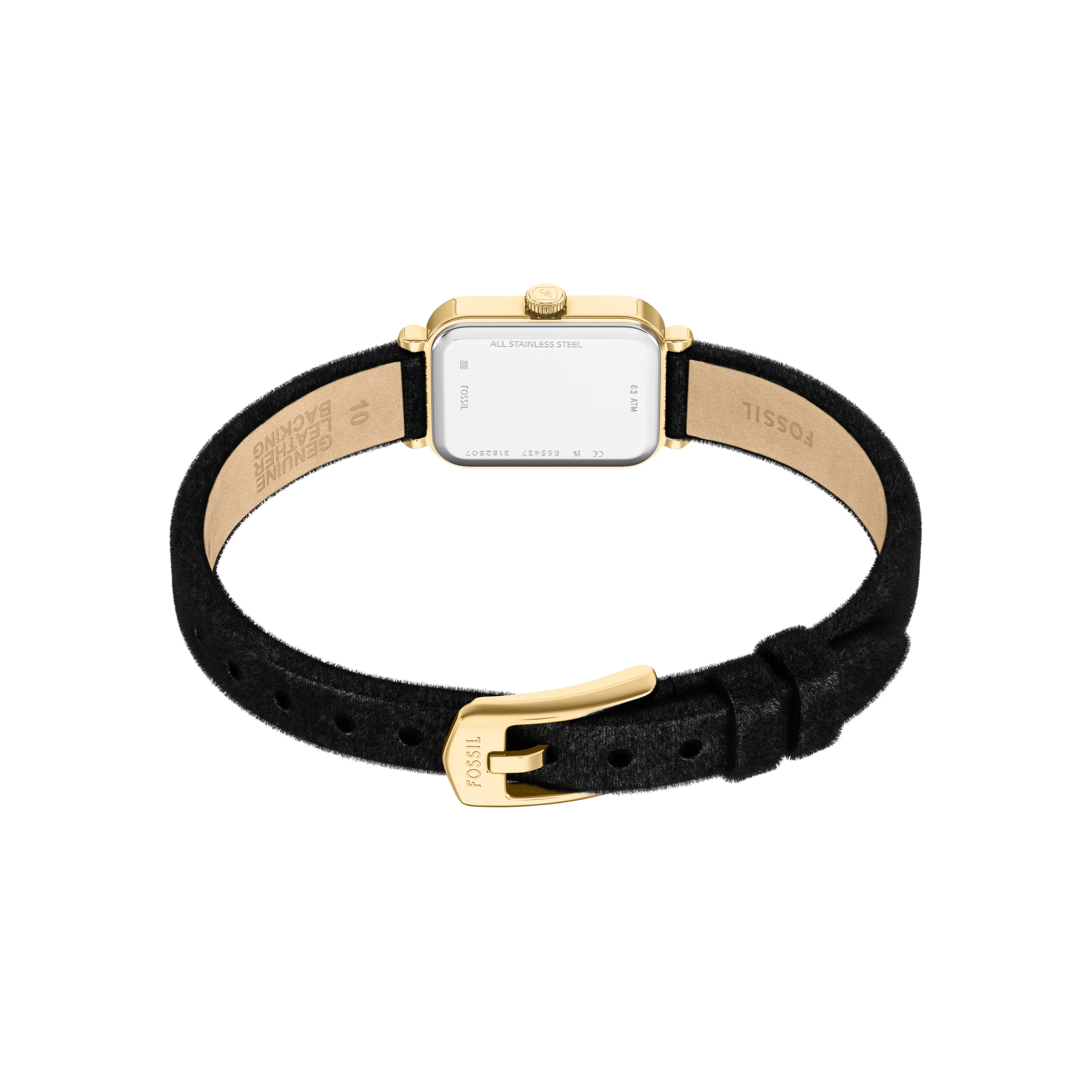 Raquel Two-Hand Black Velvet Watch - Image 5