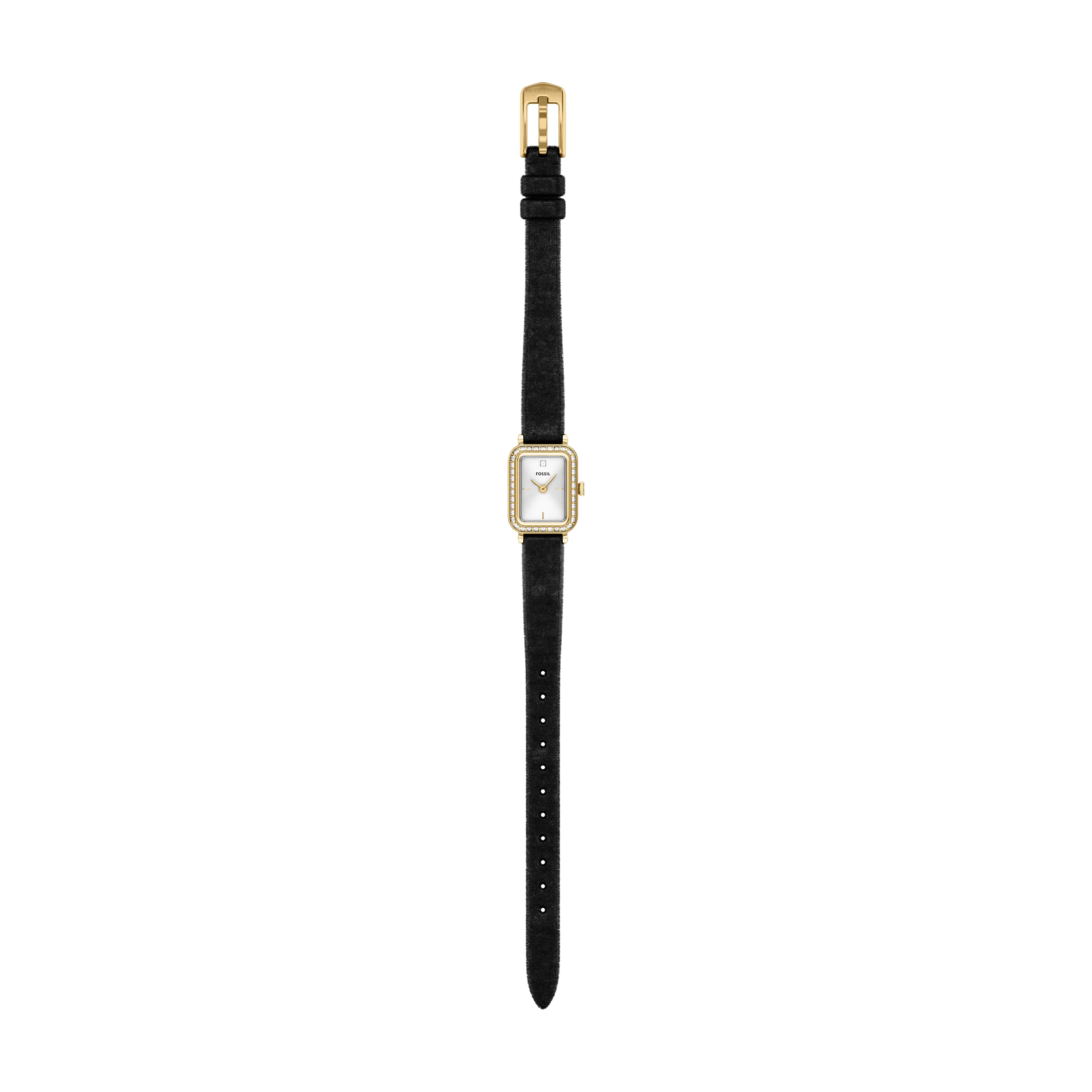 Raquel Two-Hand Black Velvet Watch - Image 7