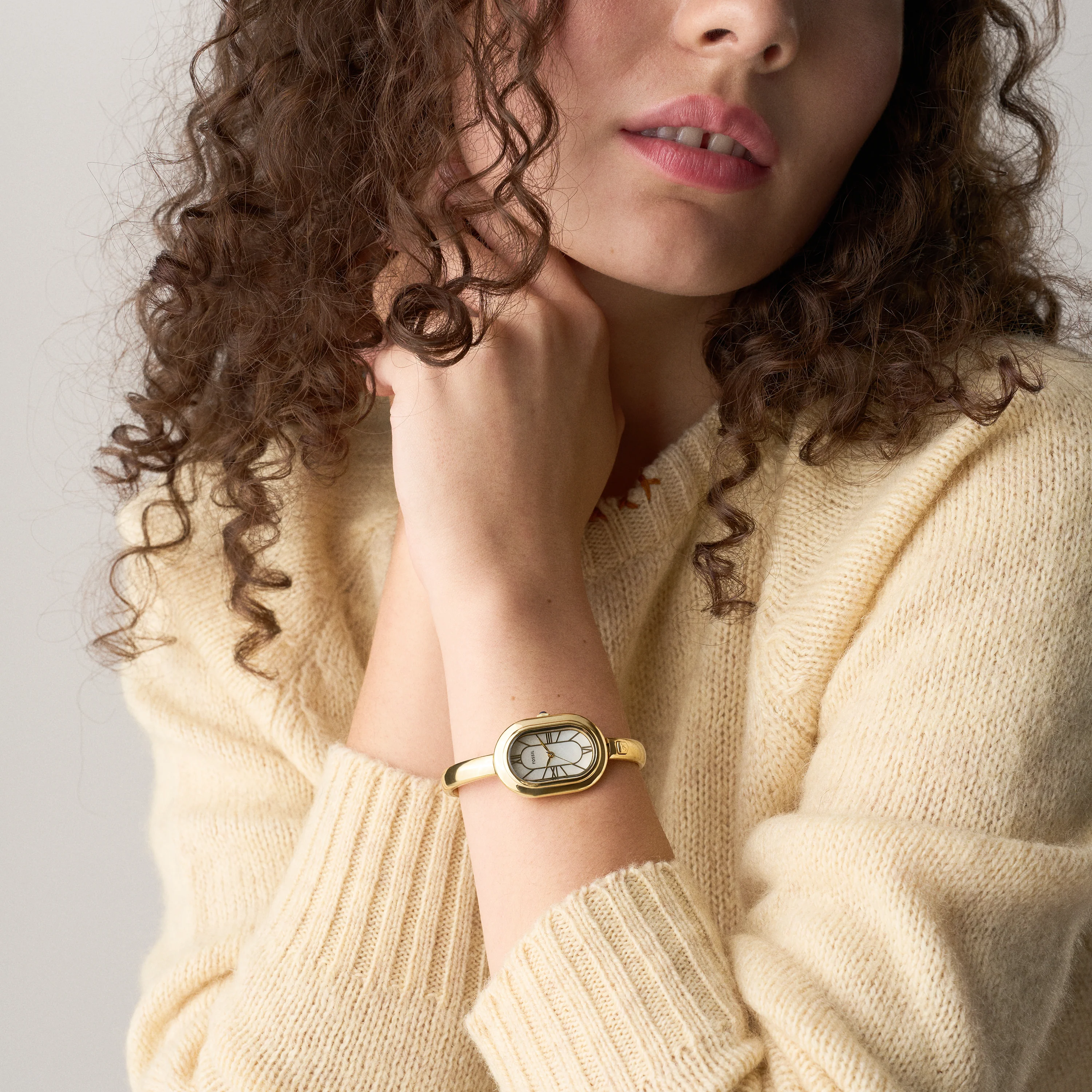 Sloan Three-Hand Gold-Tone Stainless Steel Bangle Watch - Image 7