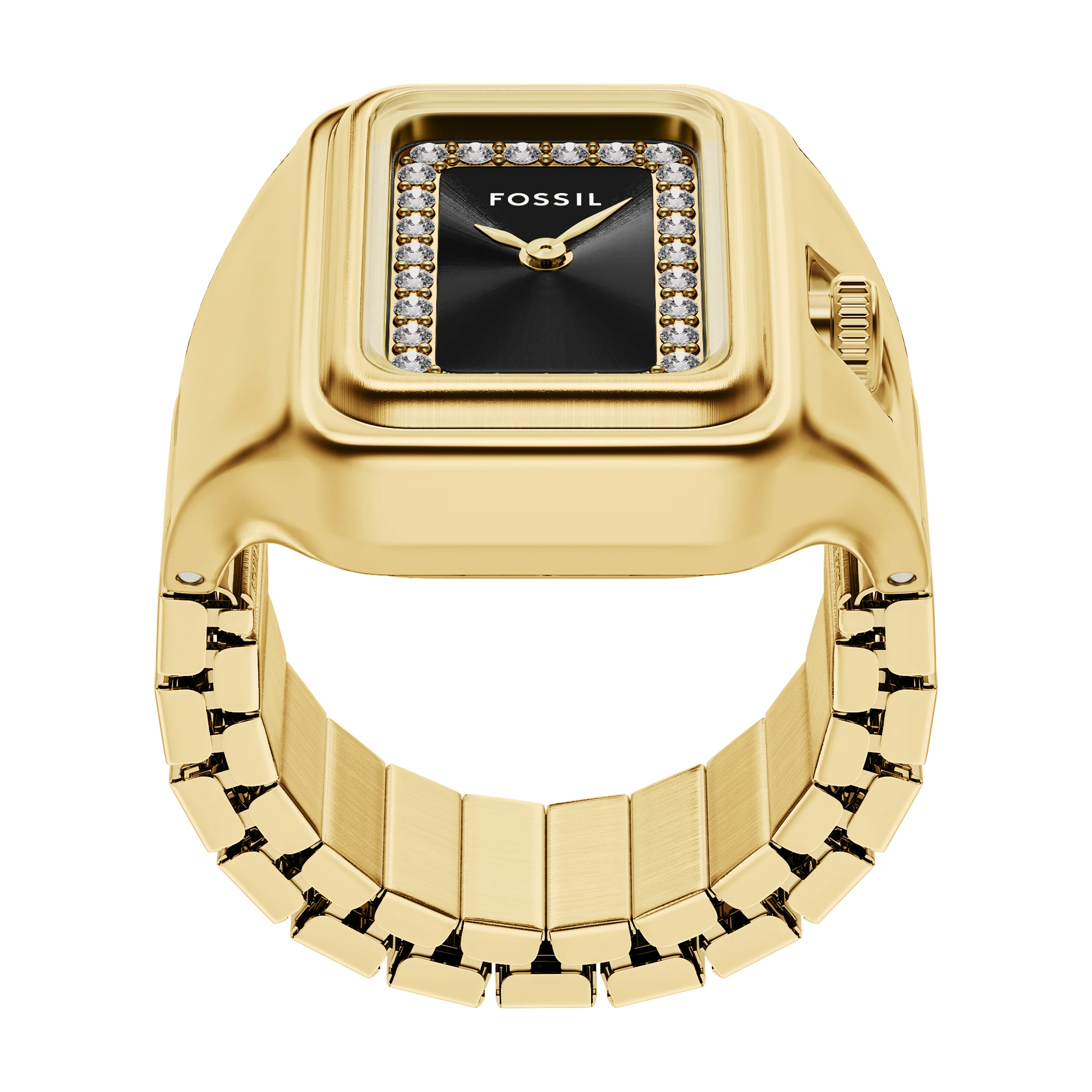 Raquel Watch Ring Two-Hand Gold-Tone Stainless Steel Watch - Image 3