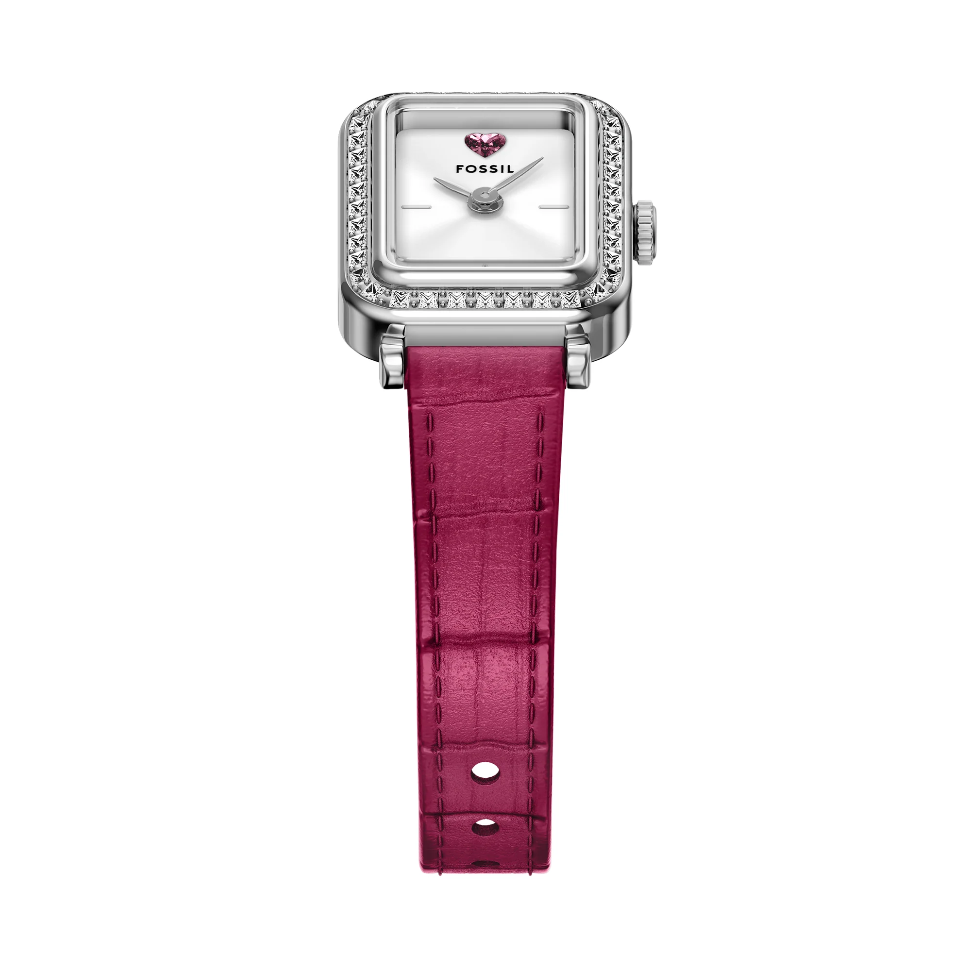 Raquel Mini Two-Hand Pink Leather Watch - Image 5