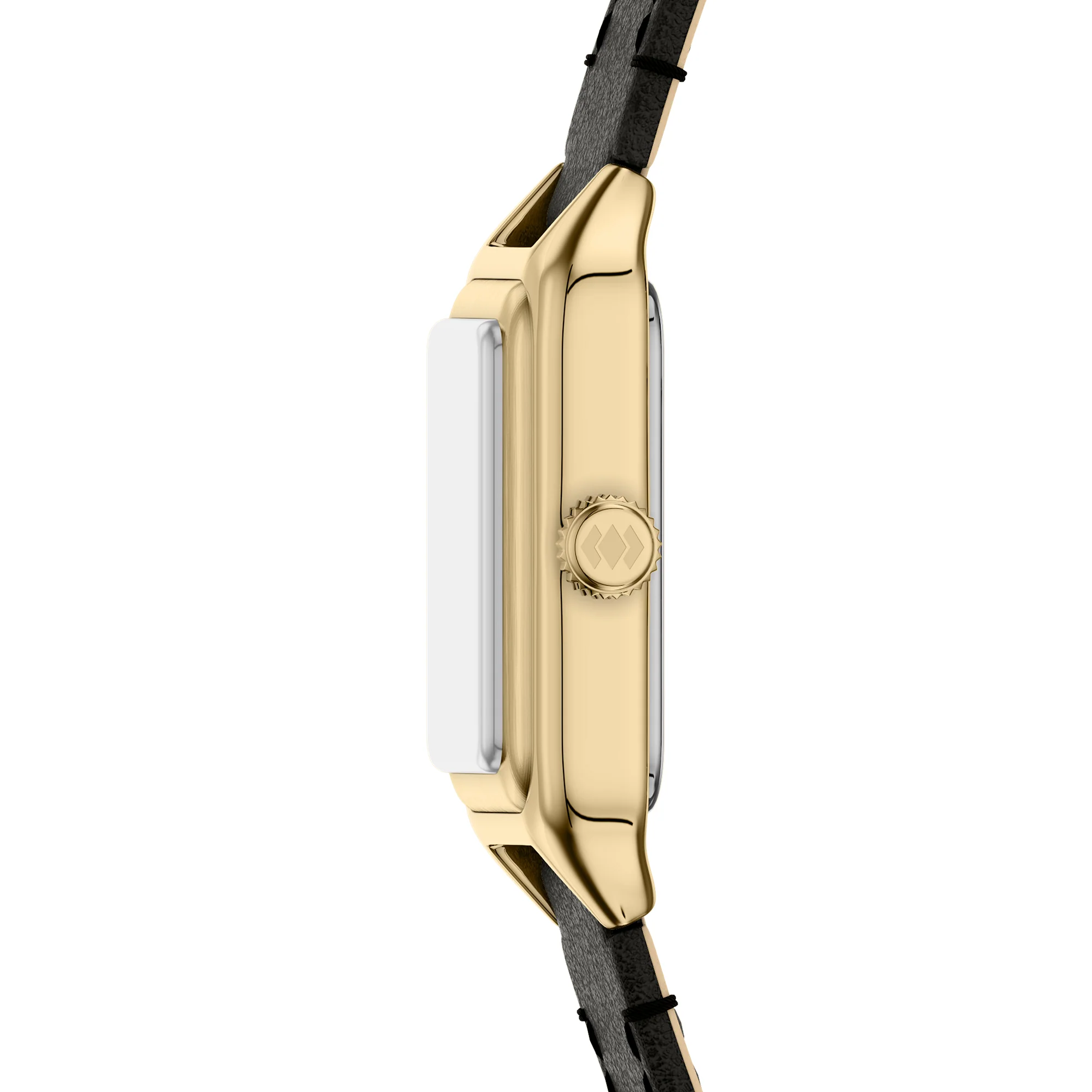 Raquel Mini Three-Hand Black Leather Watch - Image 2