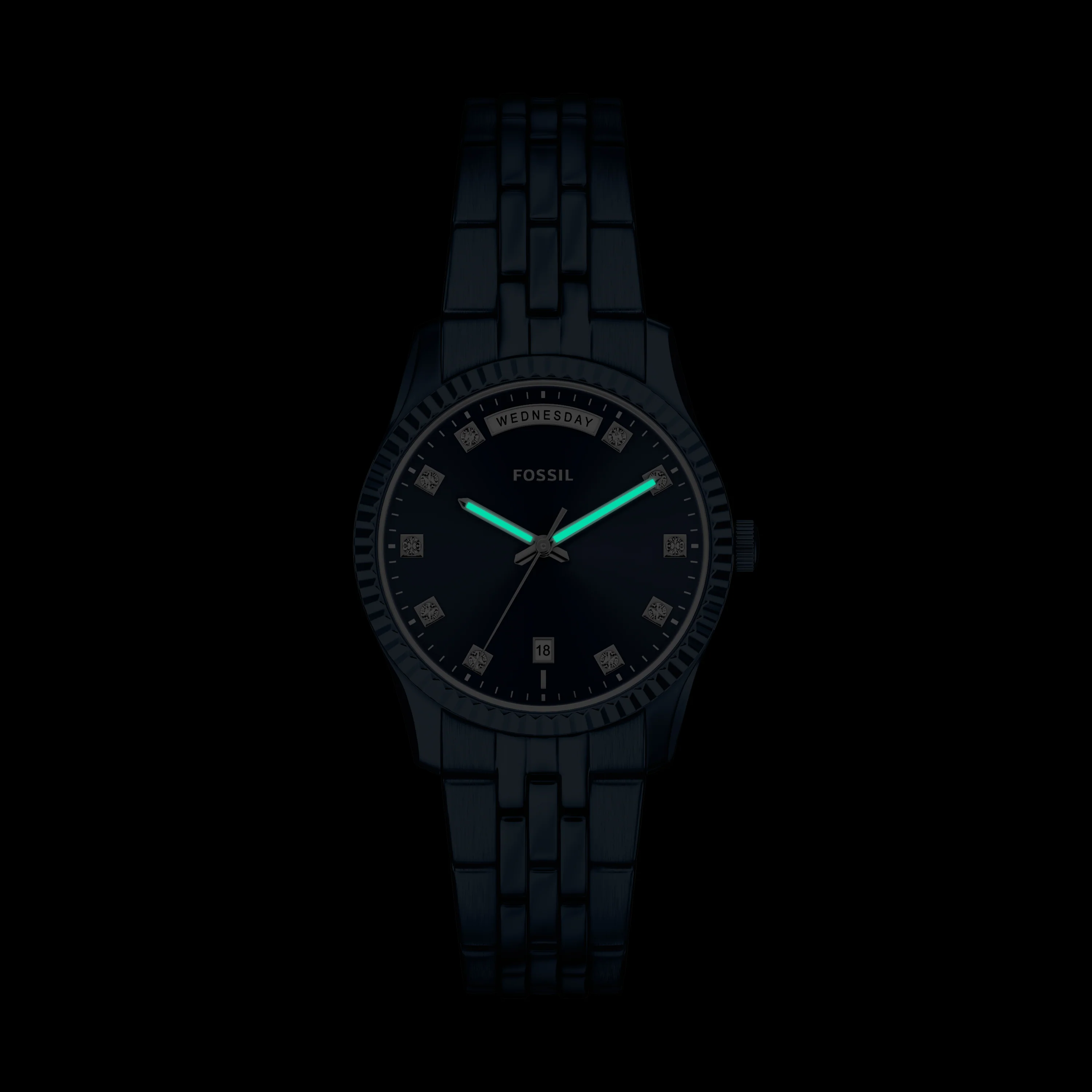 Scarlette Three-Hand Navy Stainless Steel Watch - Image 8