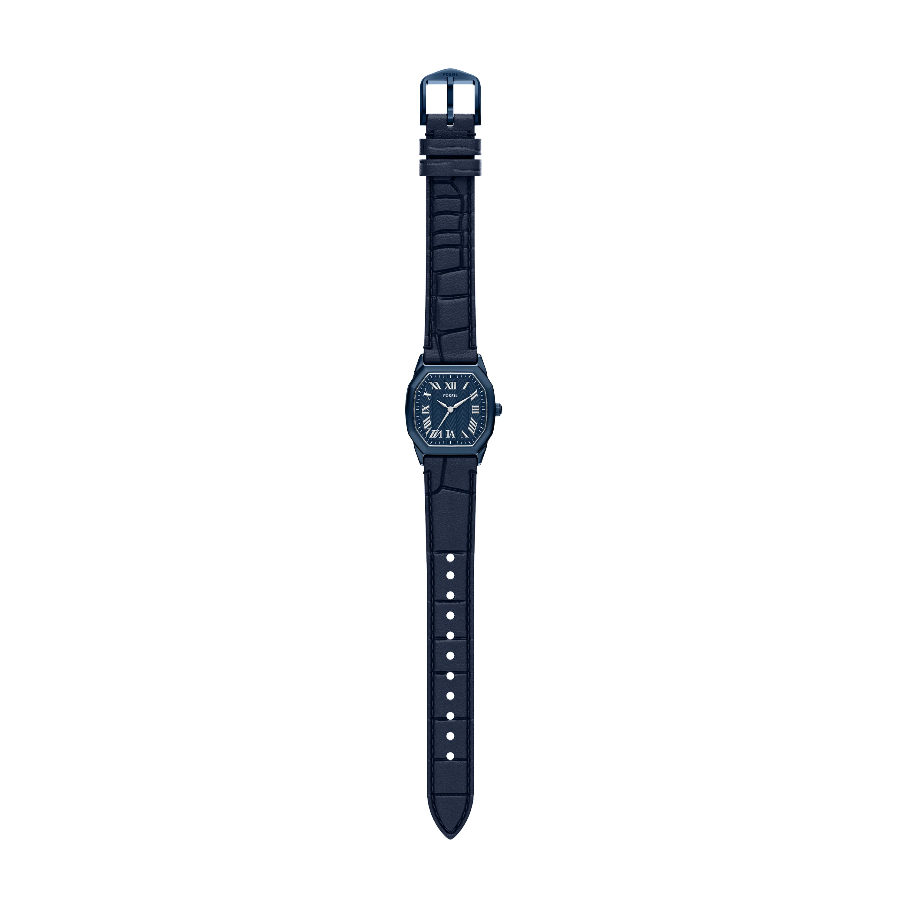Harlow Three-Hand Navy Leather Watch - Image 7