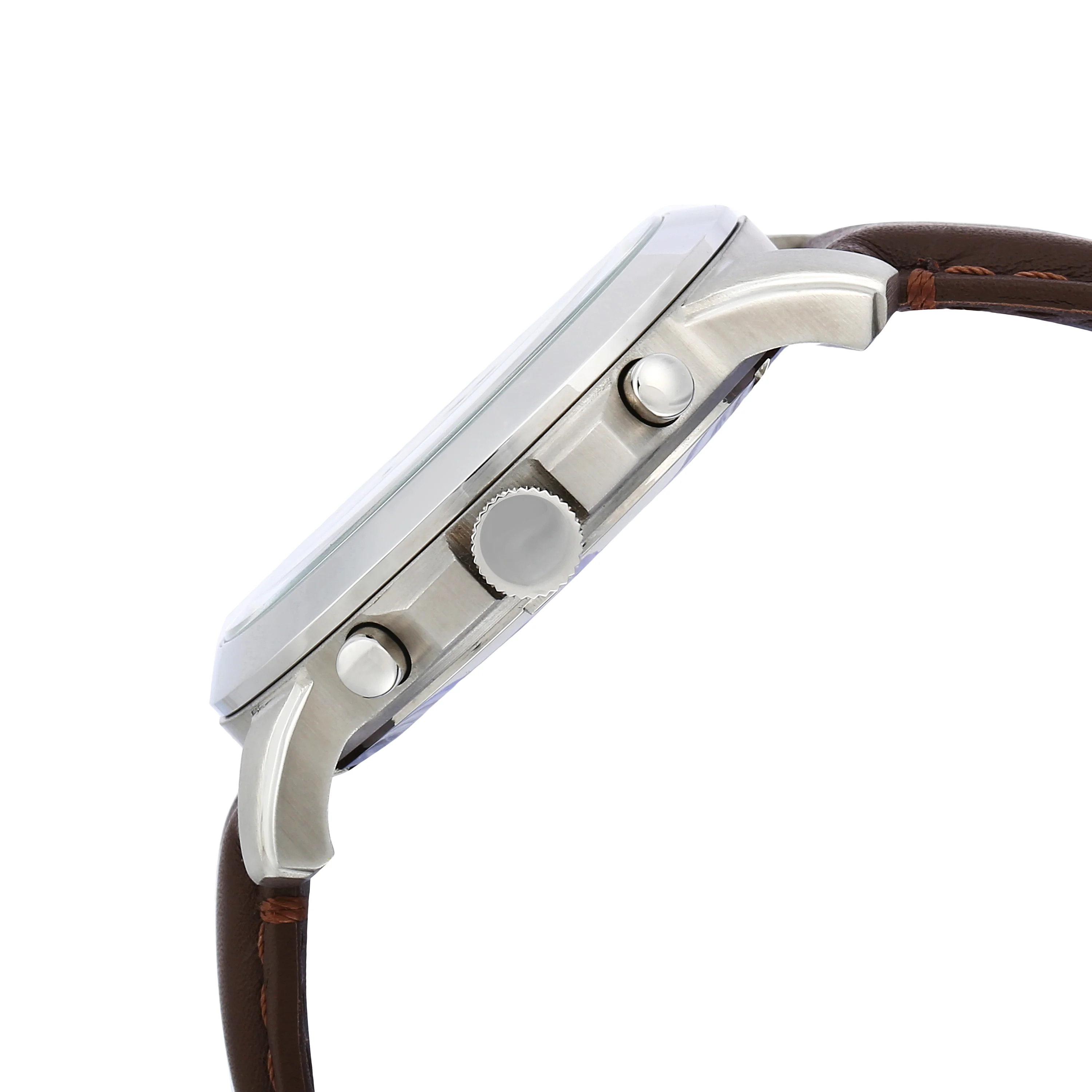 Grant Chronograph Brown Leather Watch - Image 2