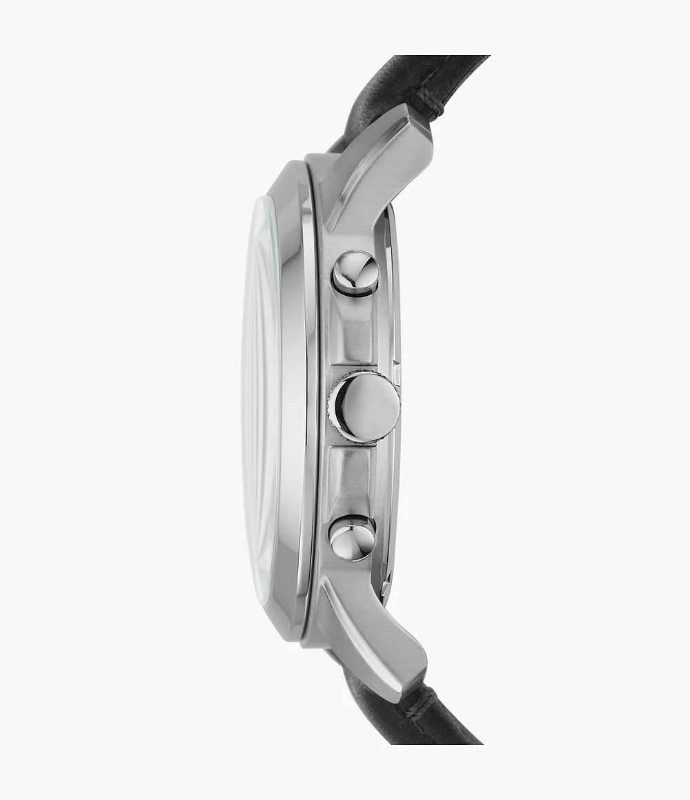 Grant Chronograph Black Leather Watch - Image 4