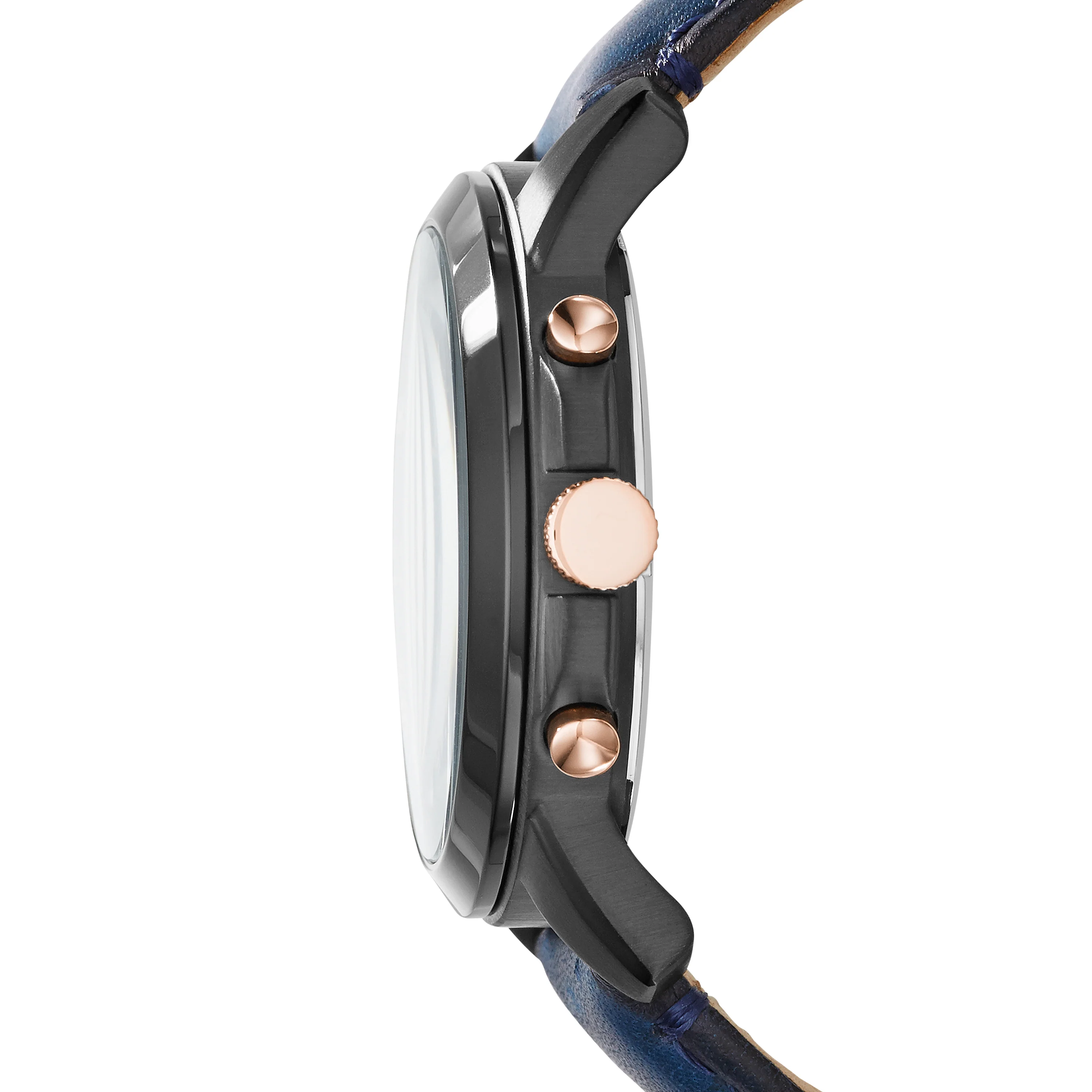 Grant Chronograph Navy Leather Watch - Image 2