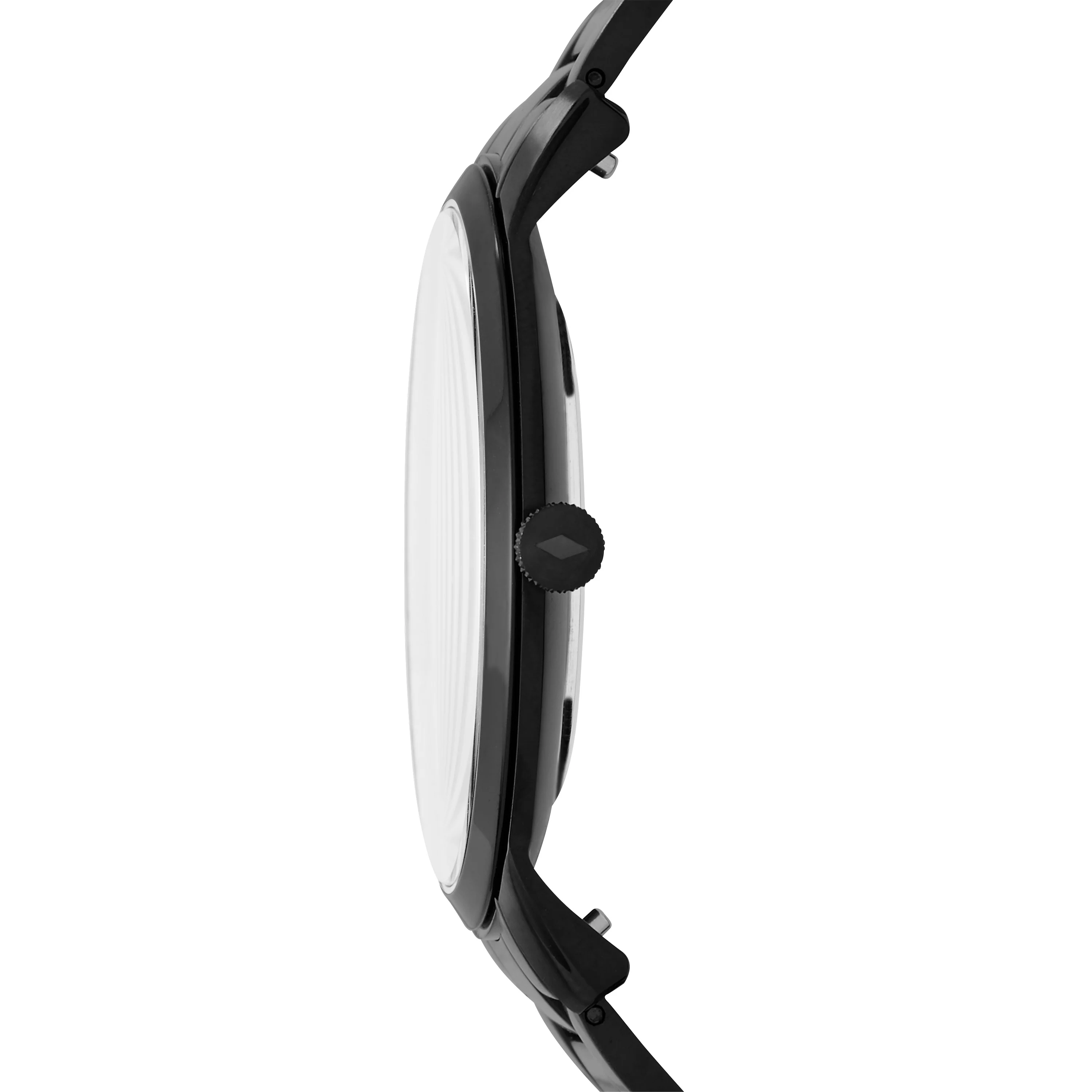The Minimalist Slim Three-Hand Black Stainless Steel Watch - Image 2