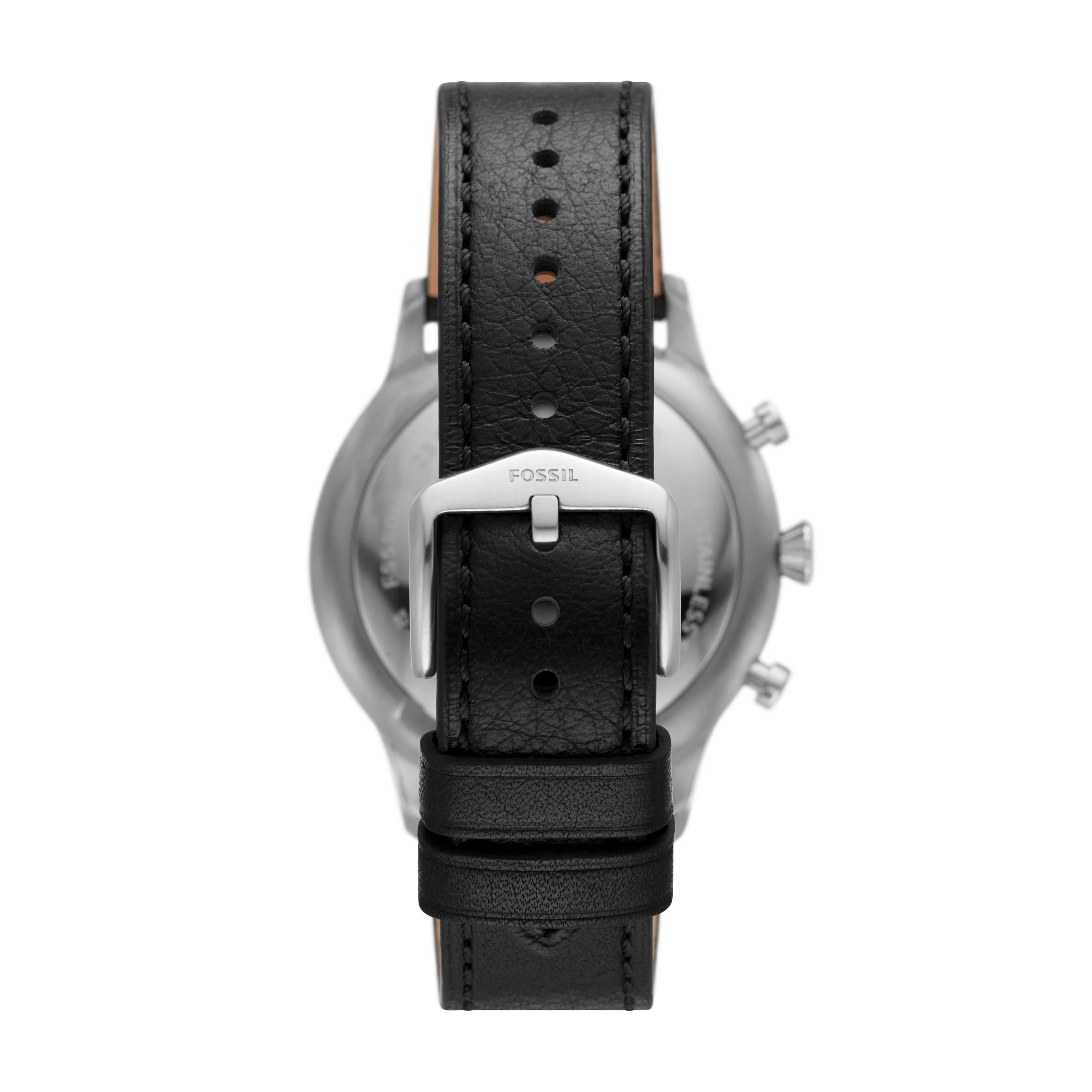 Pilot Chronograph Black Leather Watch - Image 3