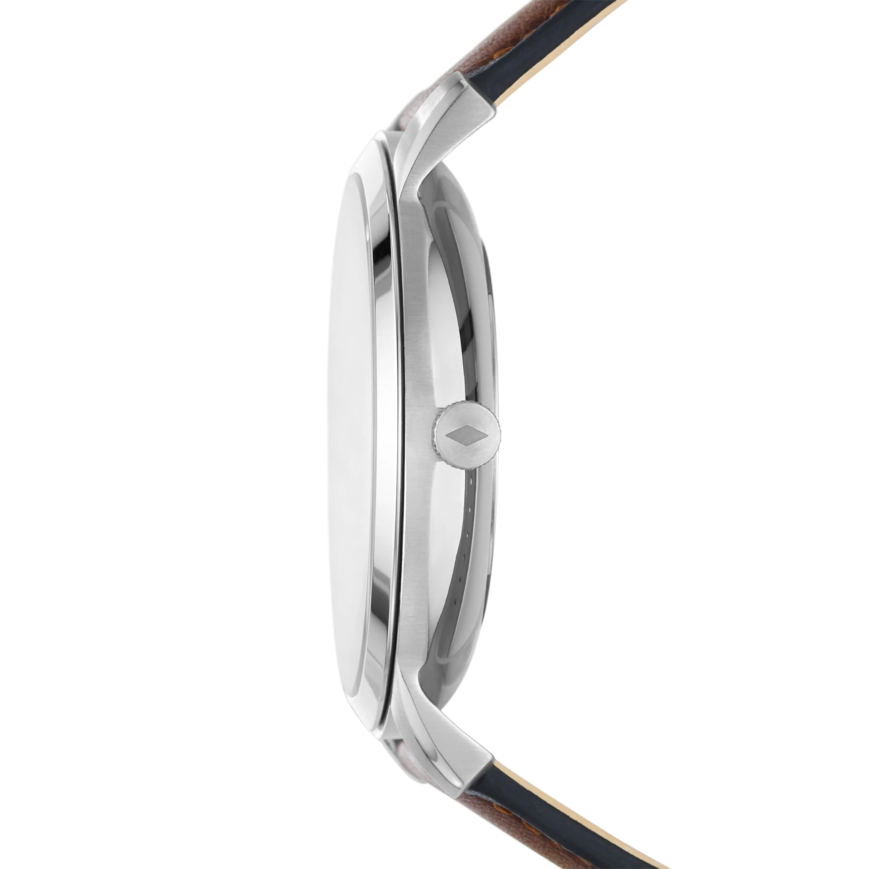 The Minimalist Solar-Powered Dark Brown Leather Watch - Image 2