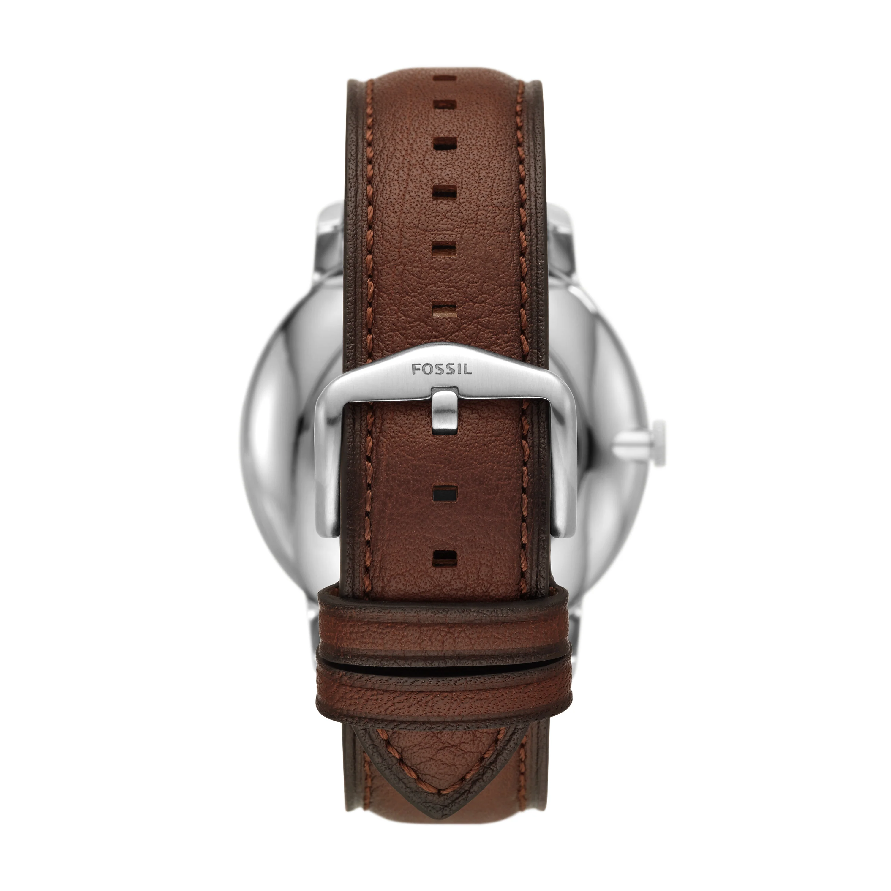 The Minimalist Solar-Powered Dark Brown Leather Watch - Image 3