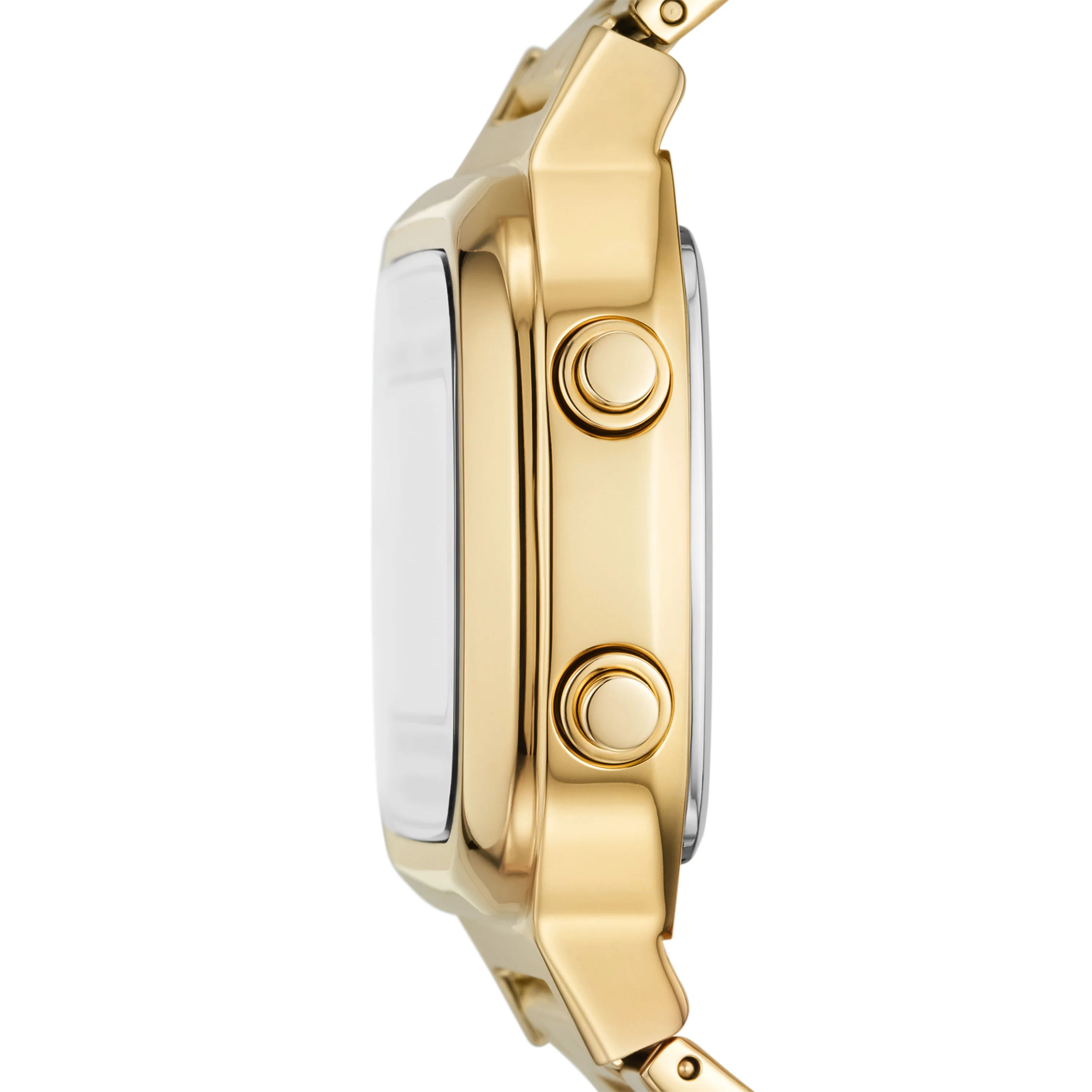 Retro Digital Gold-Tone Stainless Steel Watch - Image 2