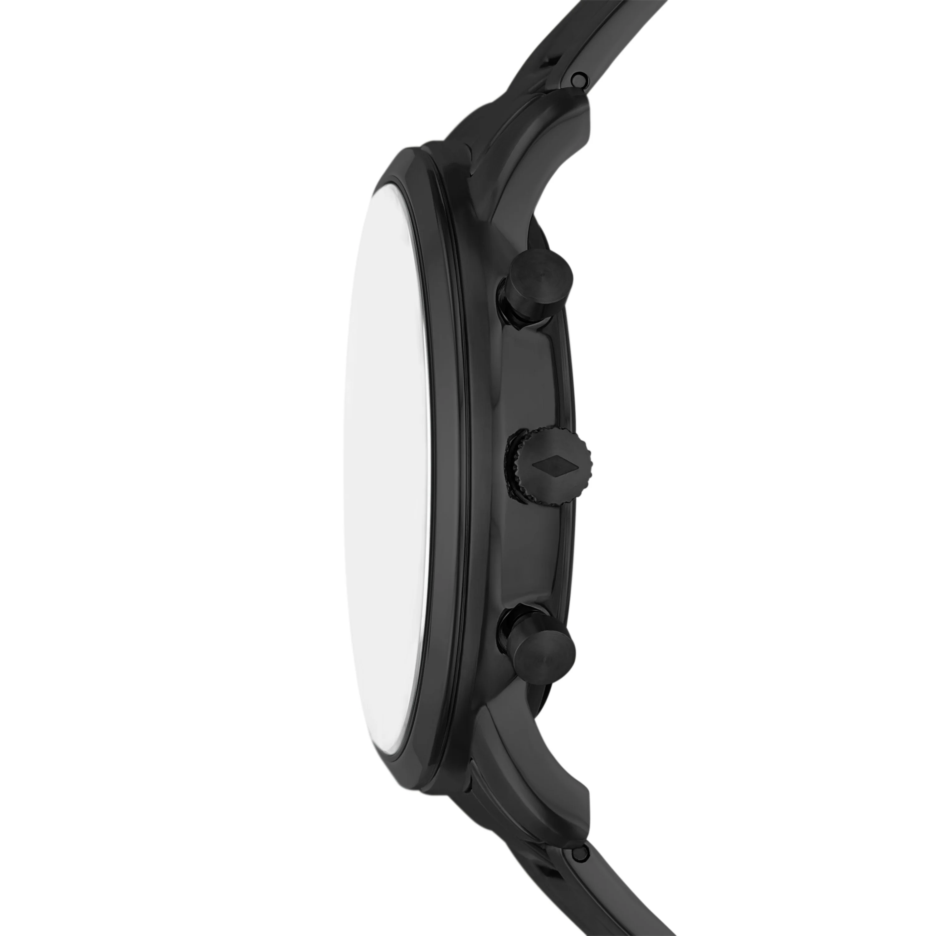 Minimalist Chronograph Black Stainless Steel Watch - Image 2
