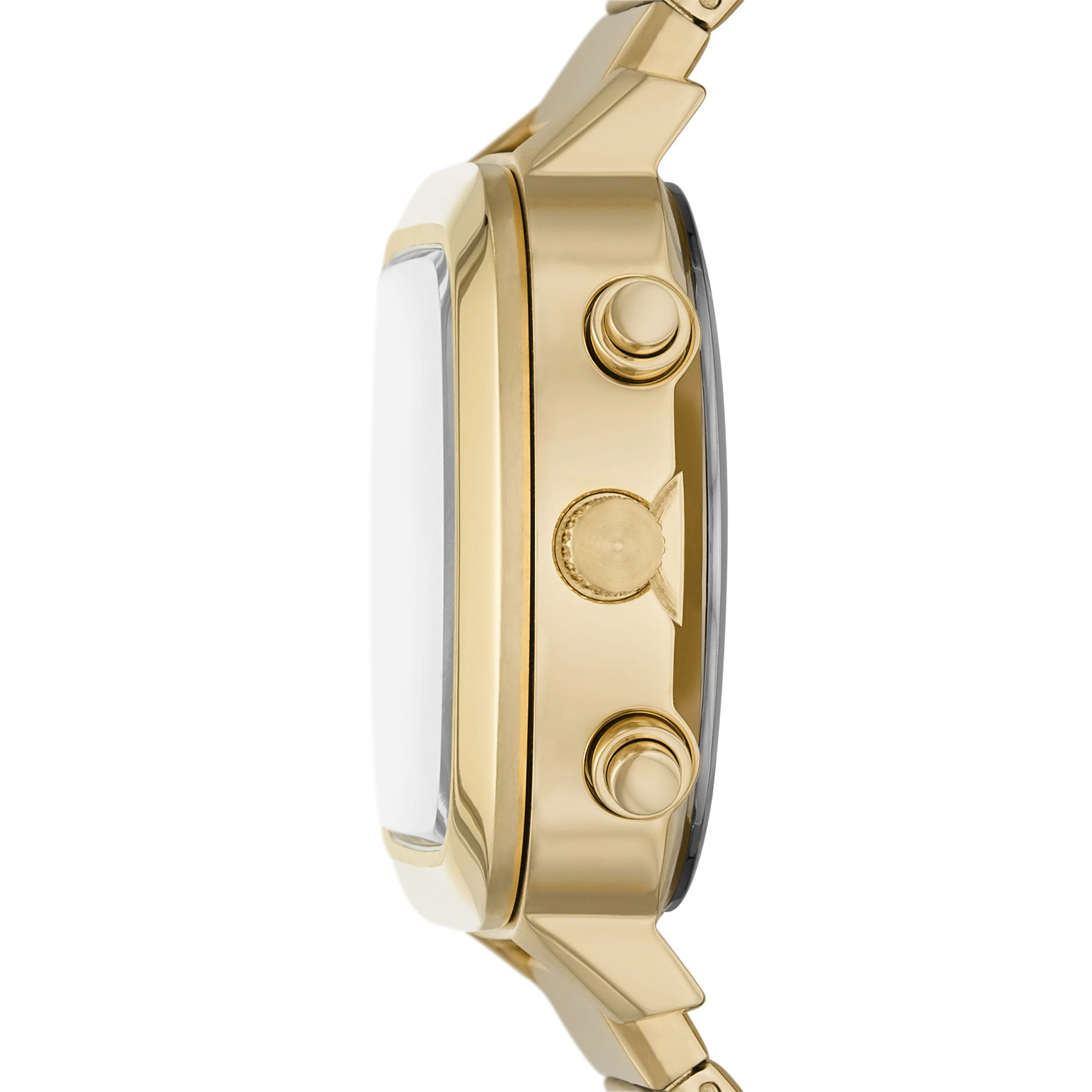 Retro Analog-Digital Gold-Tone Stainless Steel Watch - Image 2