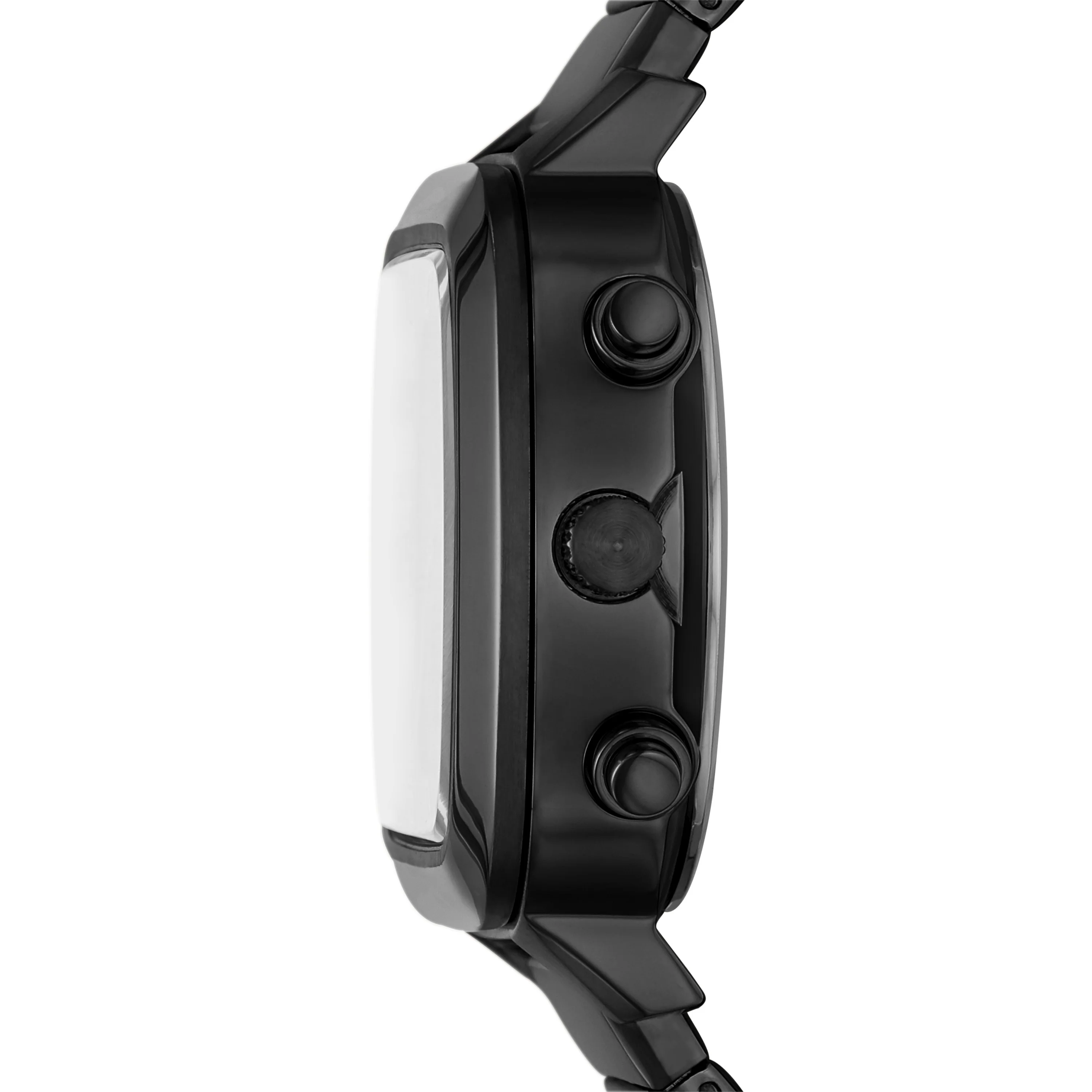 Retro Analog-Digital Black Stainless Steel Watch - Image 2