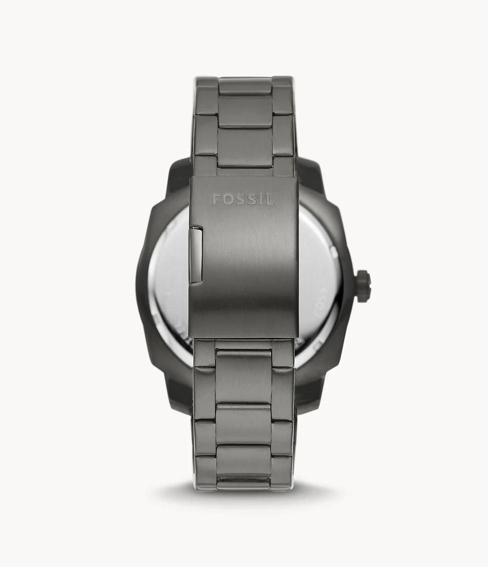 Machine Three-Hand Date Smoke Stainless Steel Watch - Image 3
