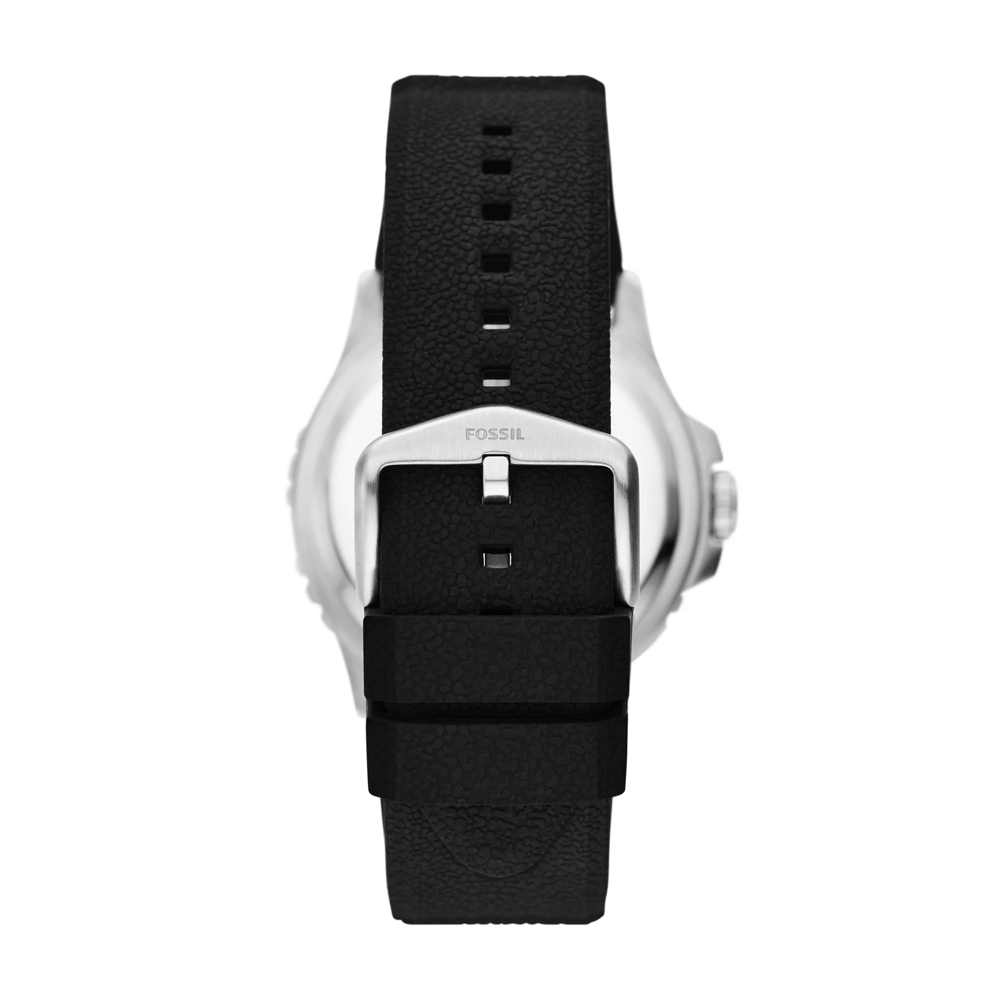 Fossil Blue GMT Black Silicone Watch - Image 3