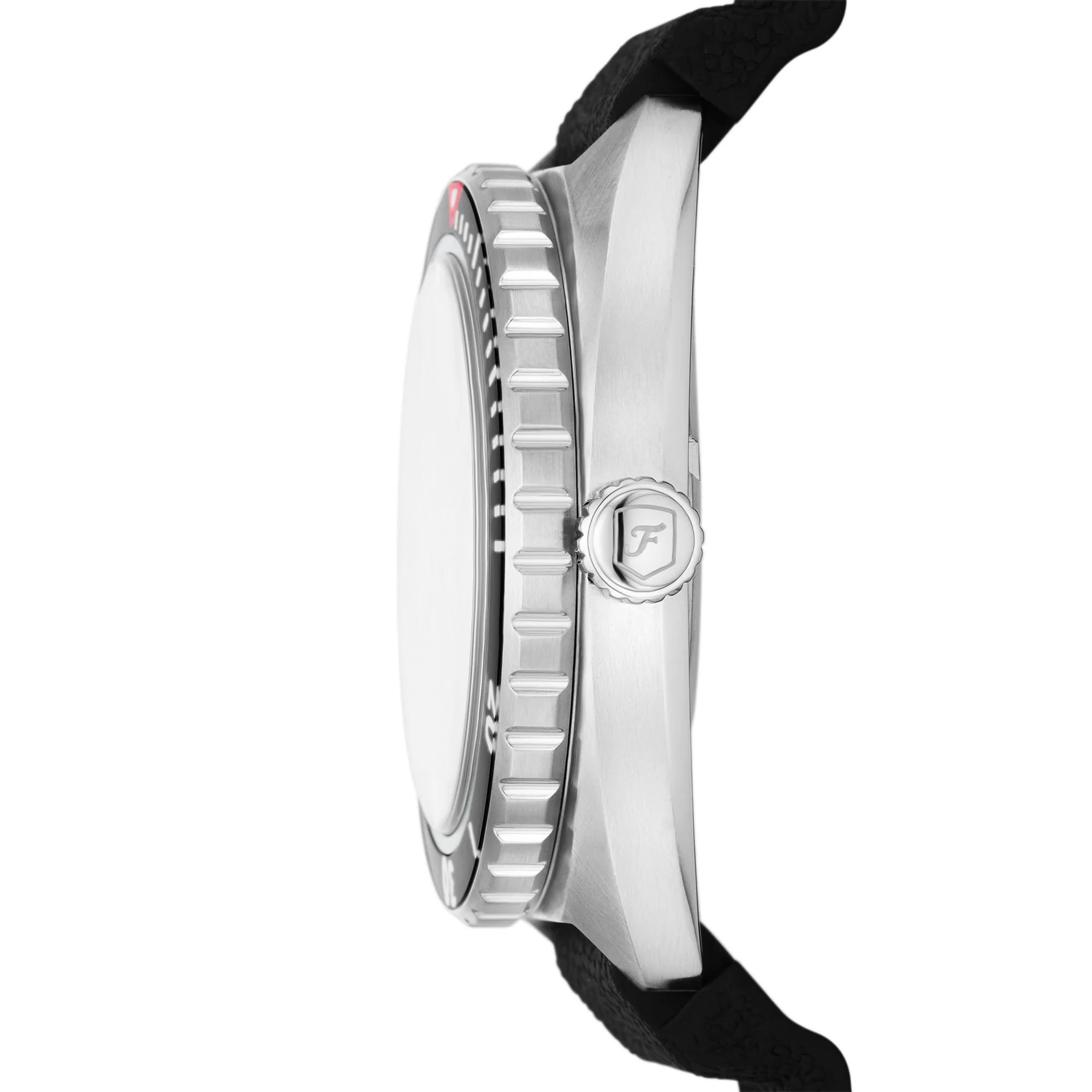 Breaker Three-Hand Date Black Silicone Watch - Image 2