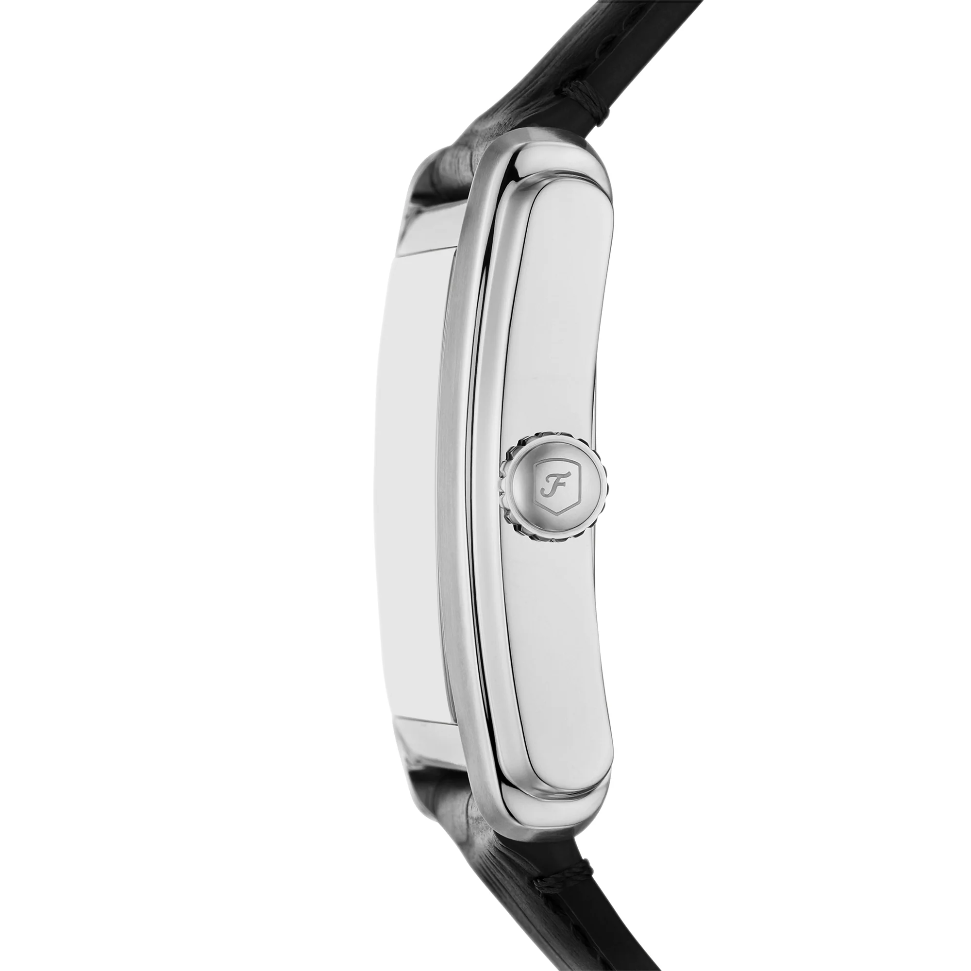 Carraway Three-Hand Black Croco Leather Watch - Image 2