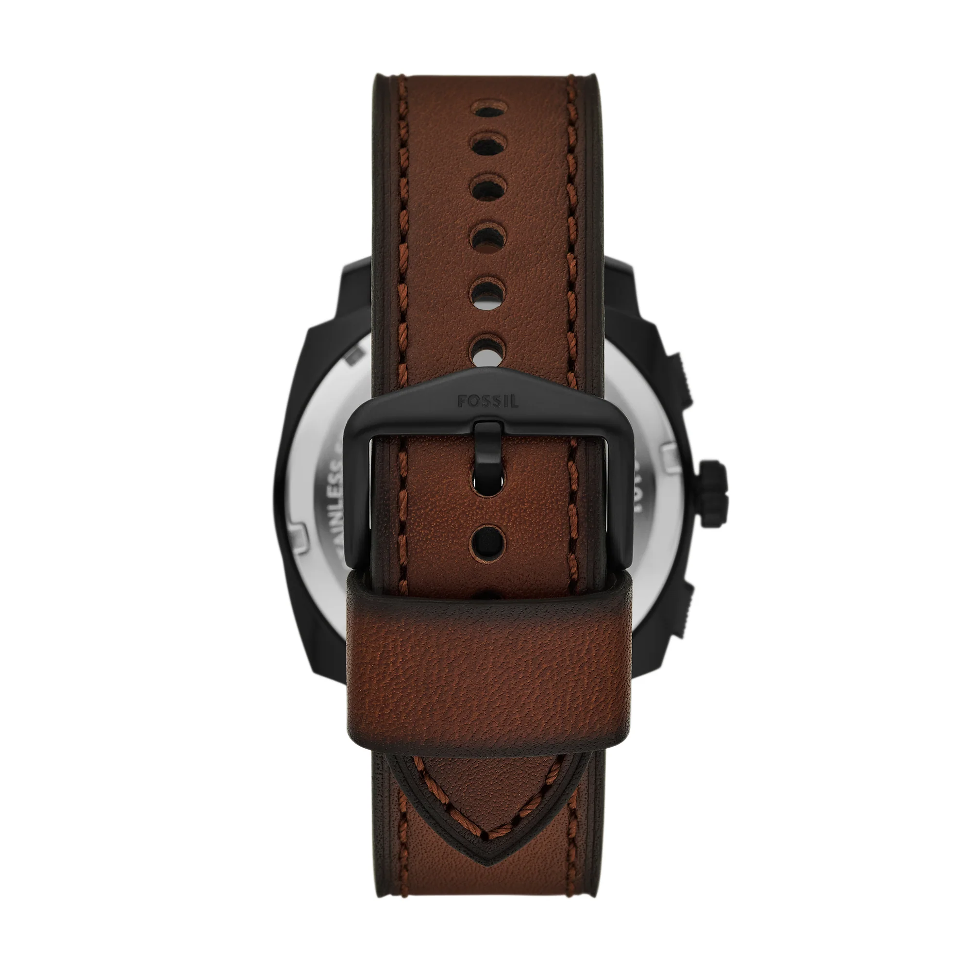 Machine Chronograph Brown Leather Watch and Bracelet Se - Image 3